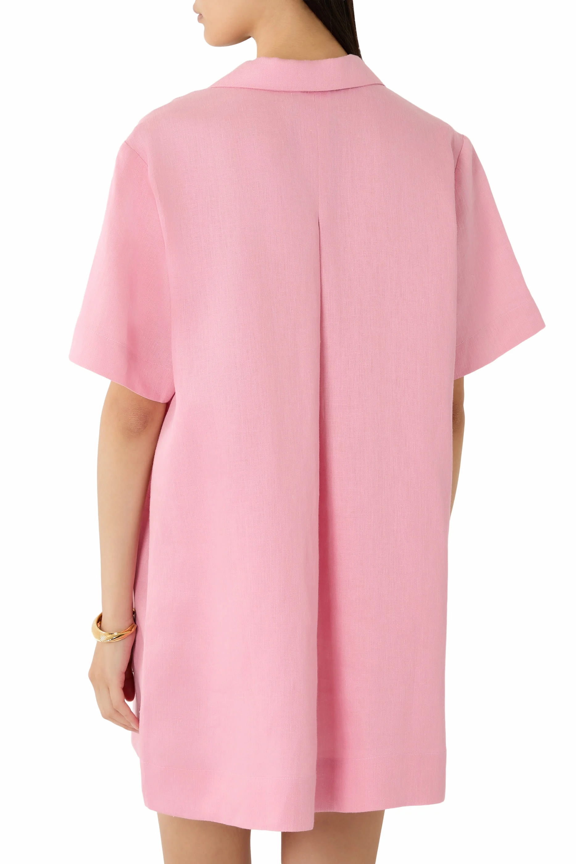 Lima Linen Button Down Mini Shirt Dress