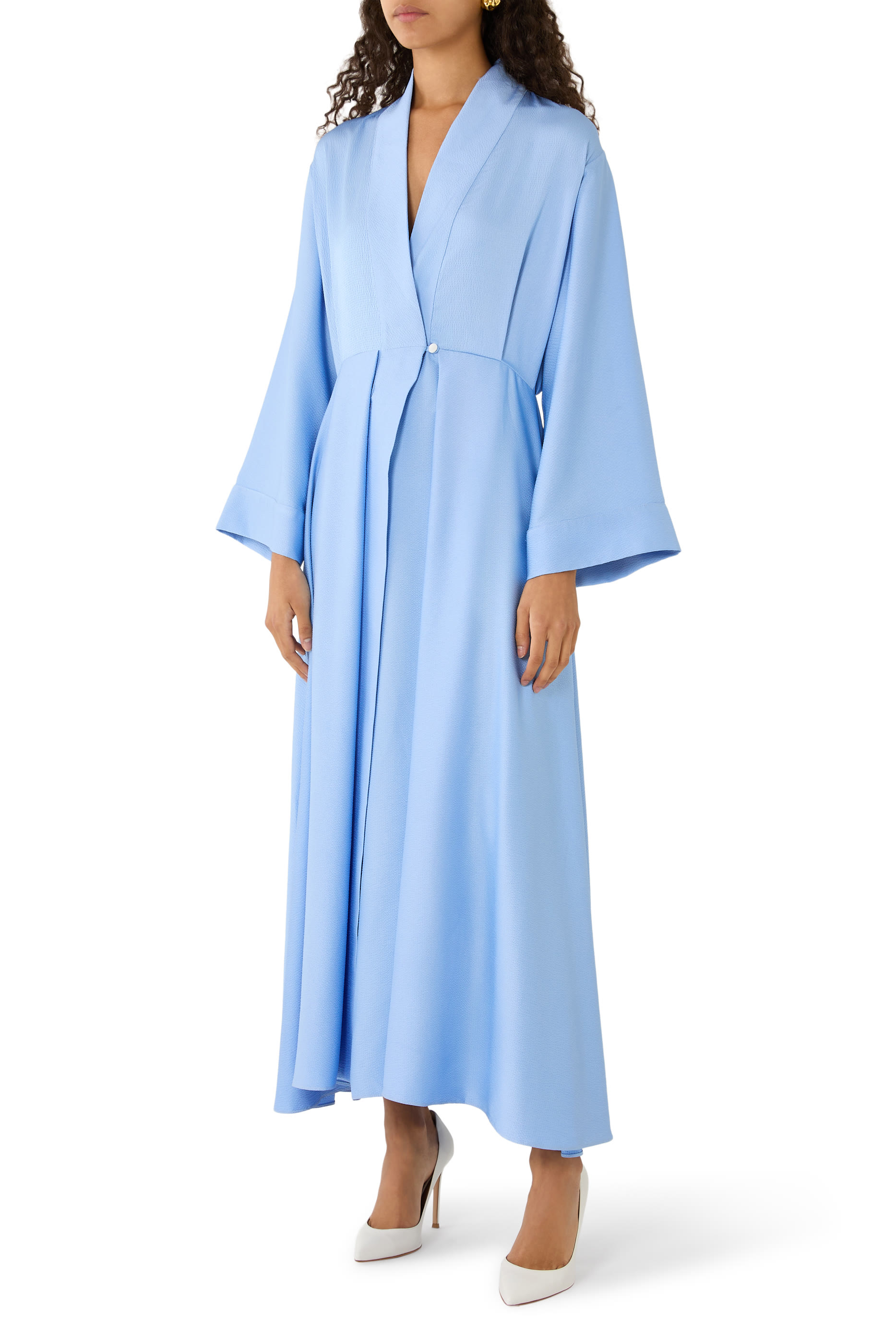 Long Sleeve Symmetrical Wrap Dress