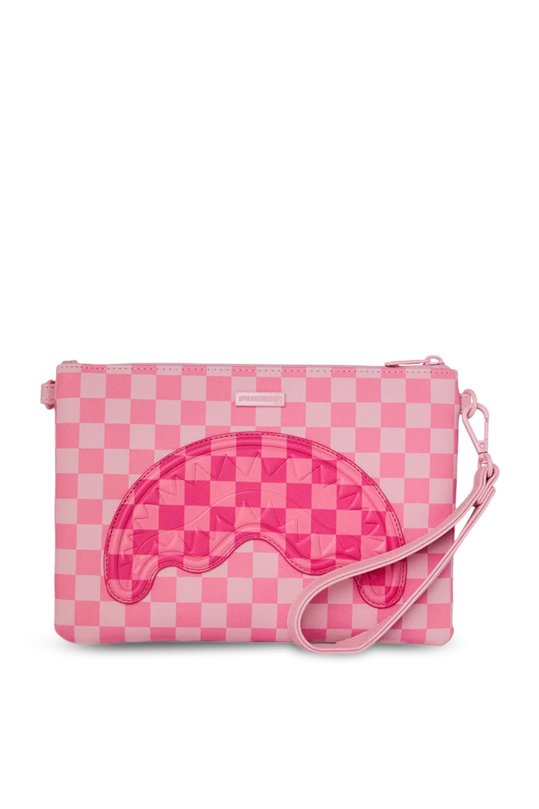 Kids Sharks in Paris Checkered Clutch Bag