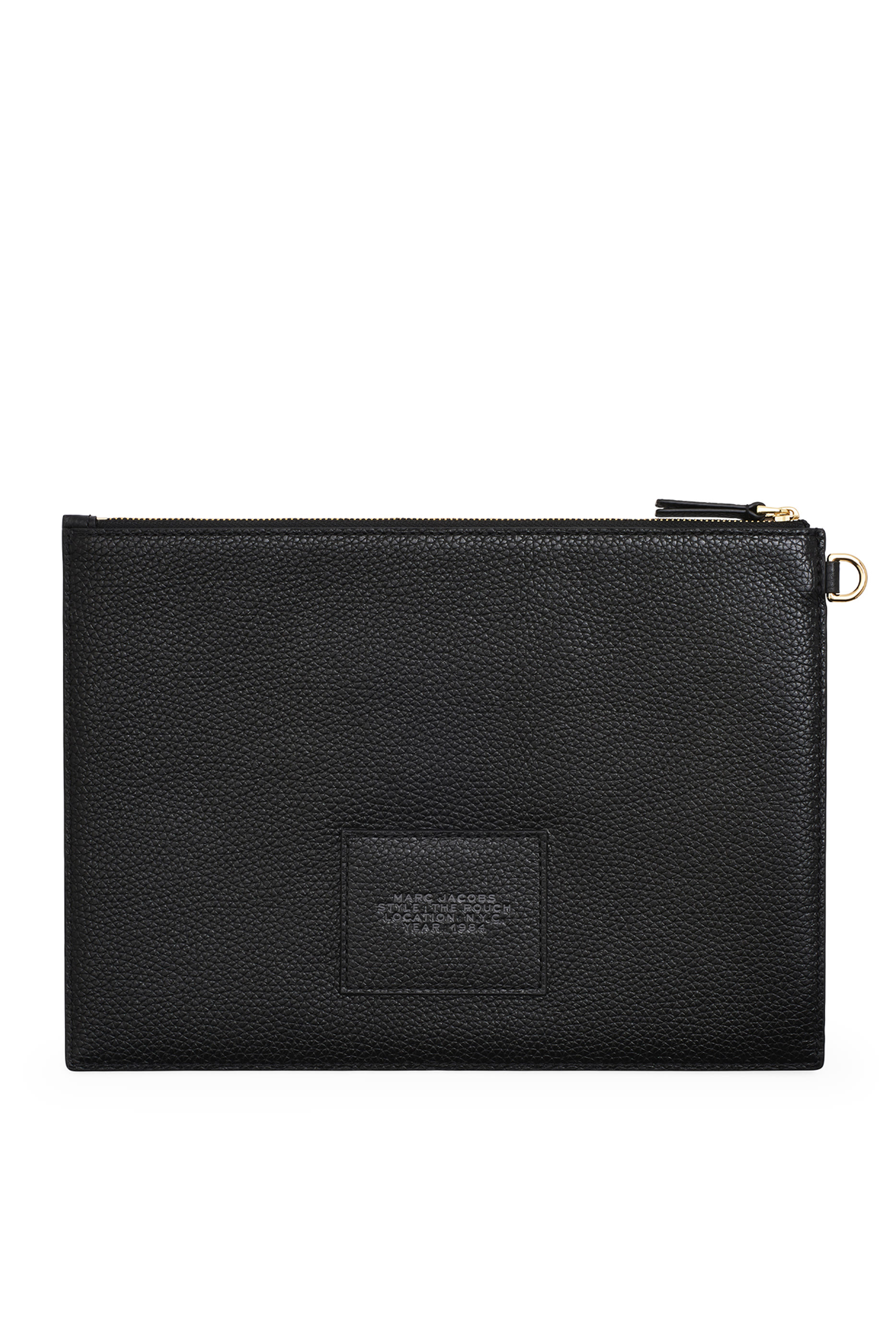 The Leather Large Pouch with Logo