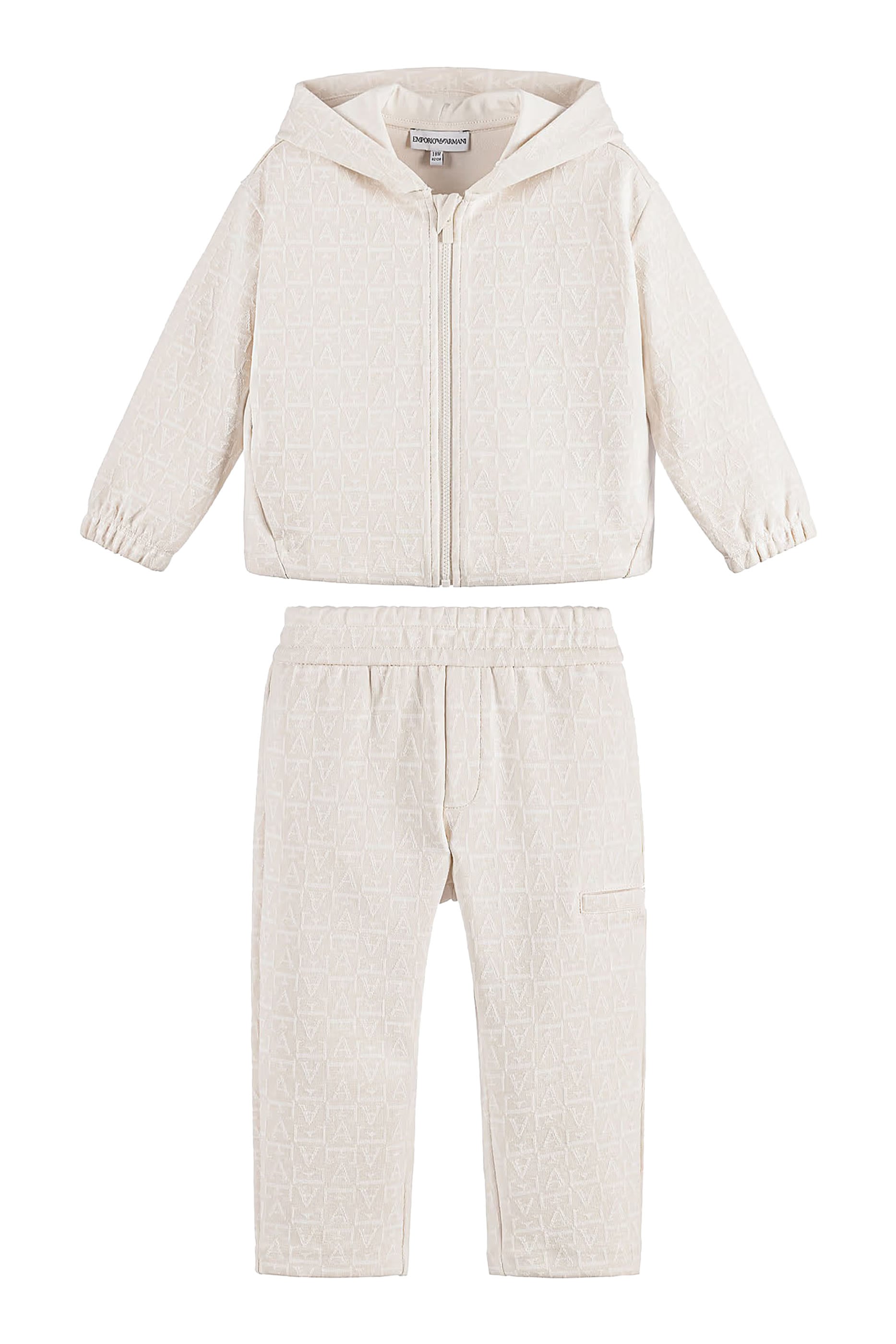 Kids Hooded Monogram Tracksuit 