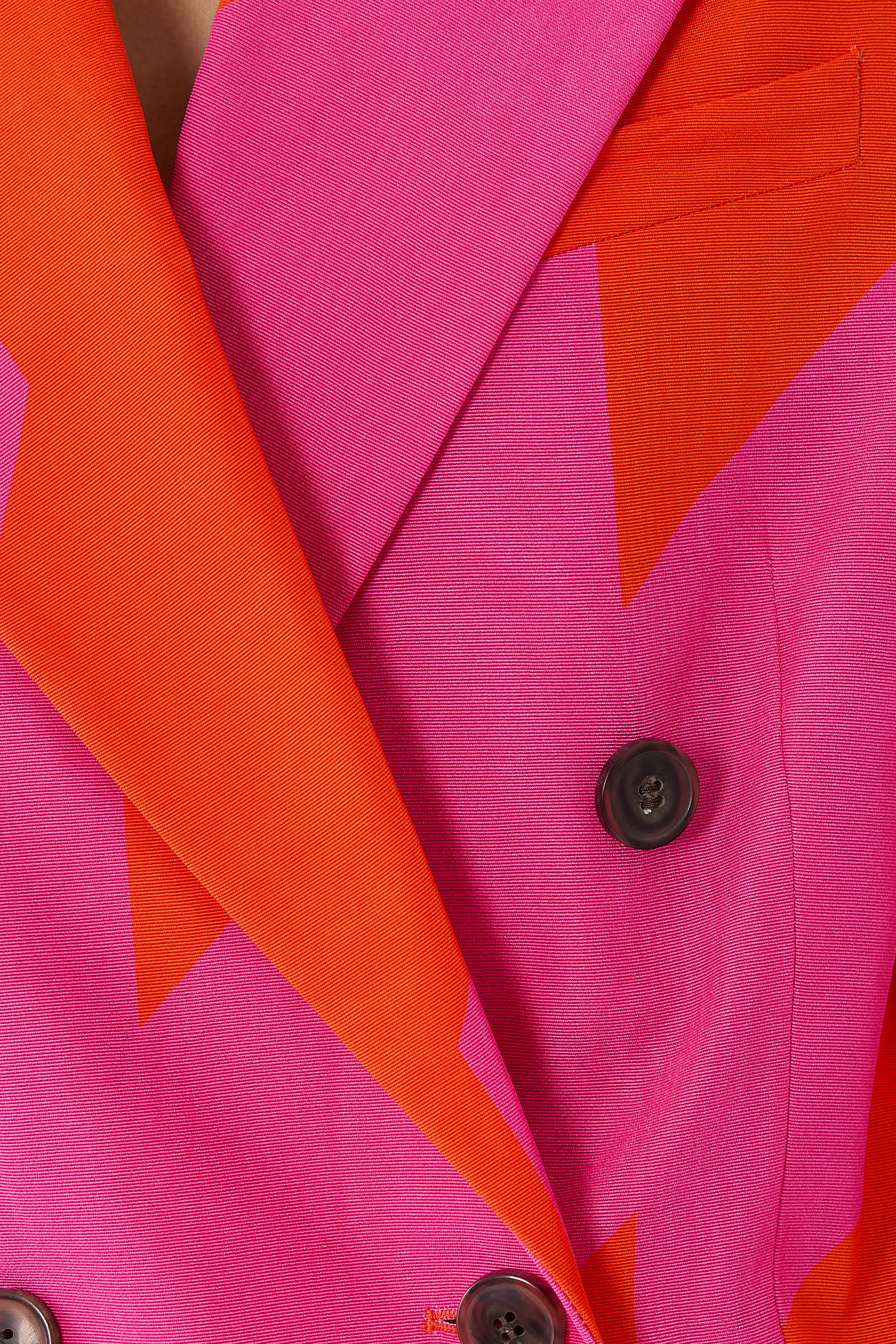 Double-Breasted Moir&eacute; Blazer