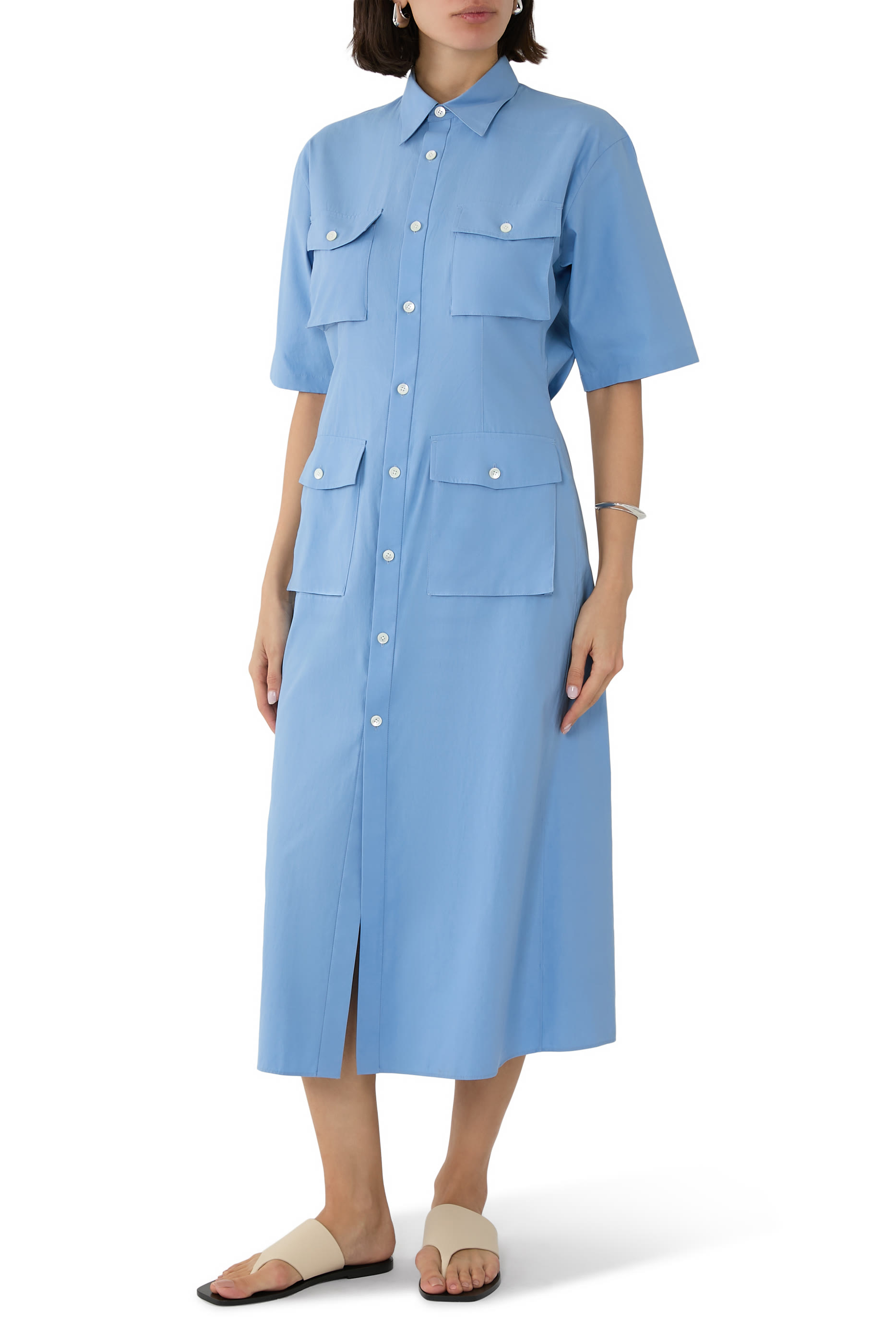Washed Finx Twill Shirt Dress 