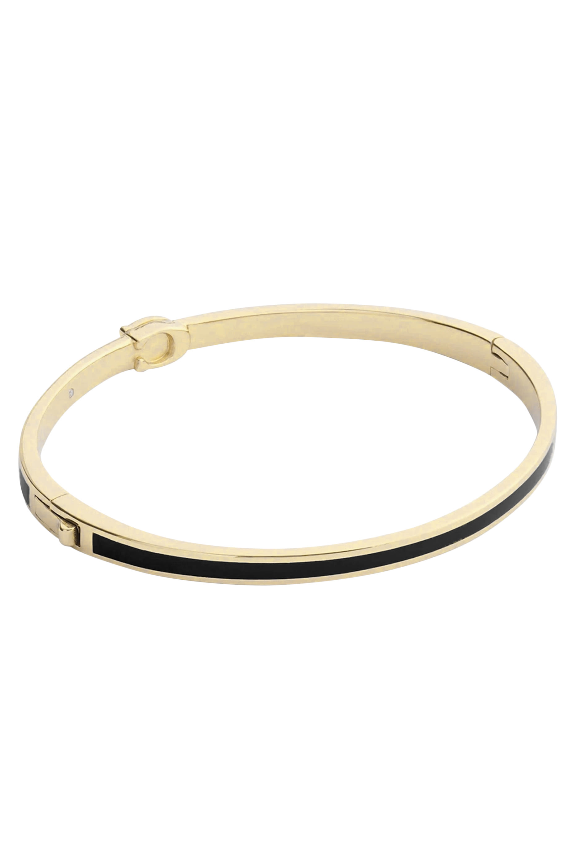 Thin Enamel Signature Hinged Bangle