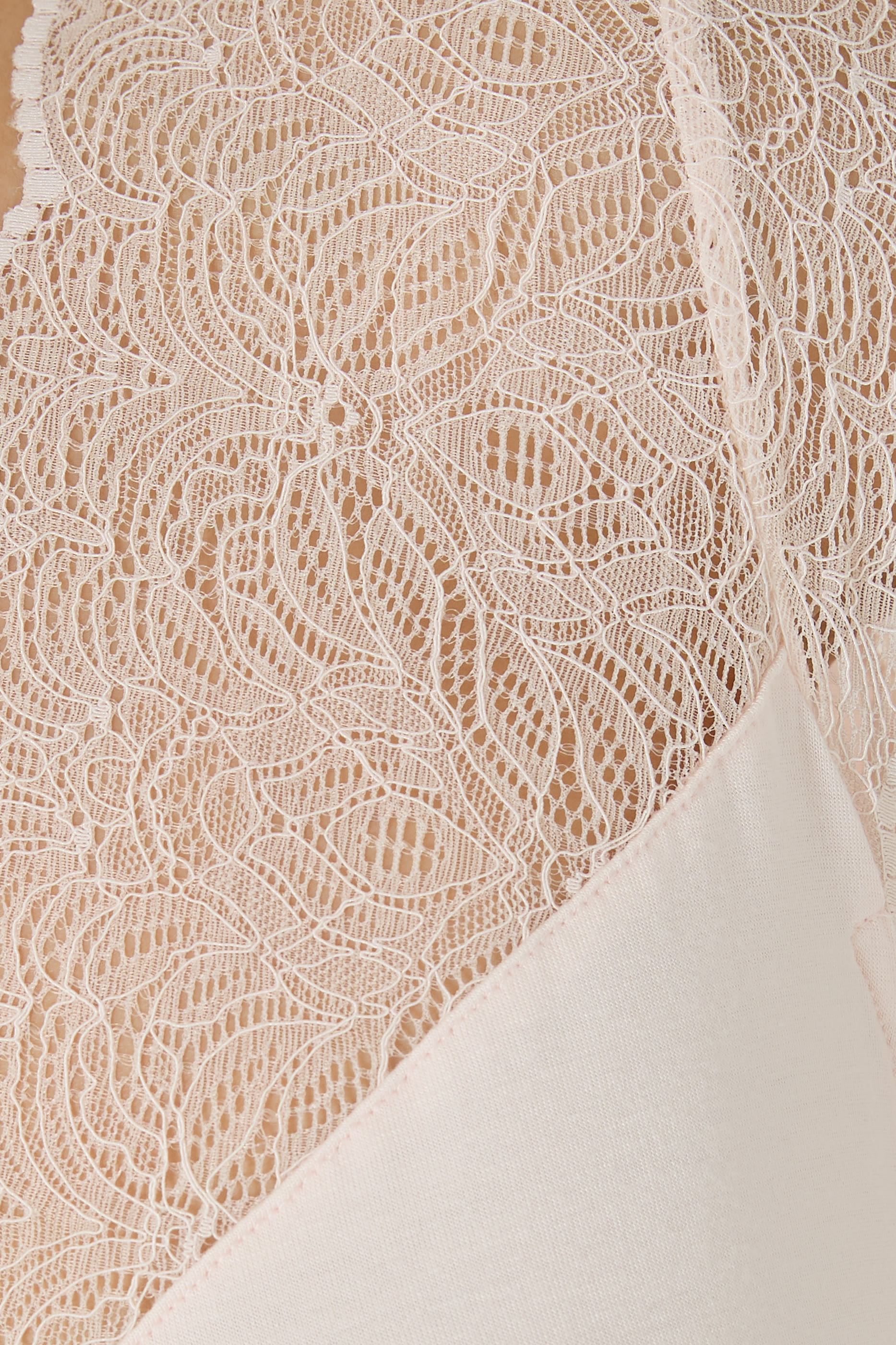  Jersey Lace Detail Pyjama Set