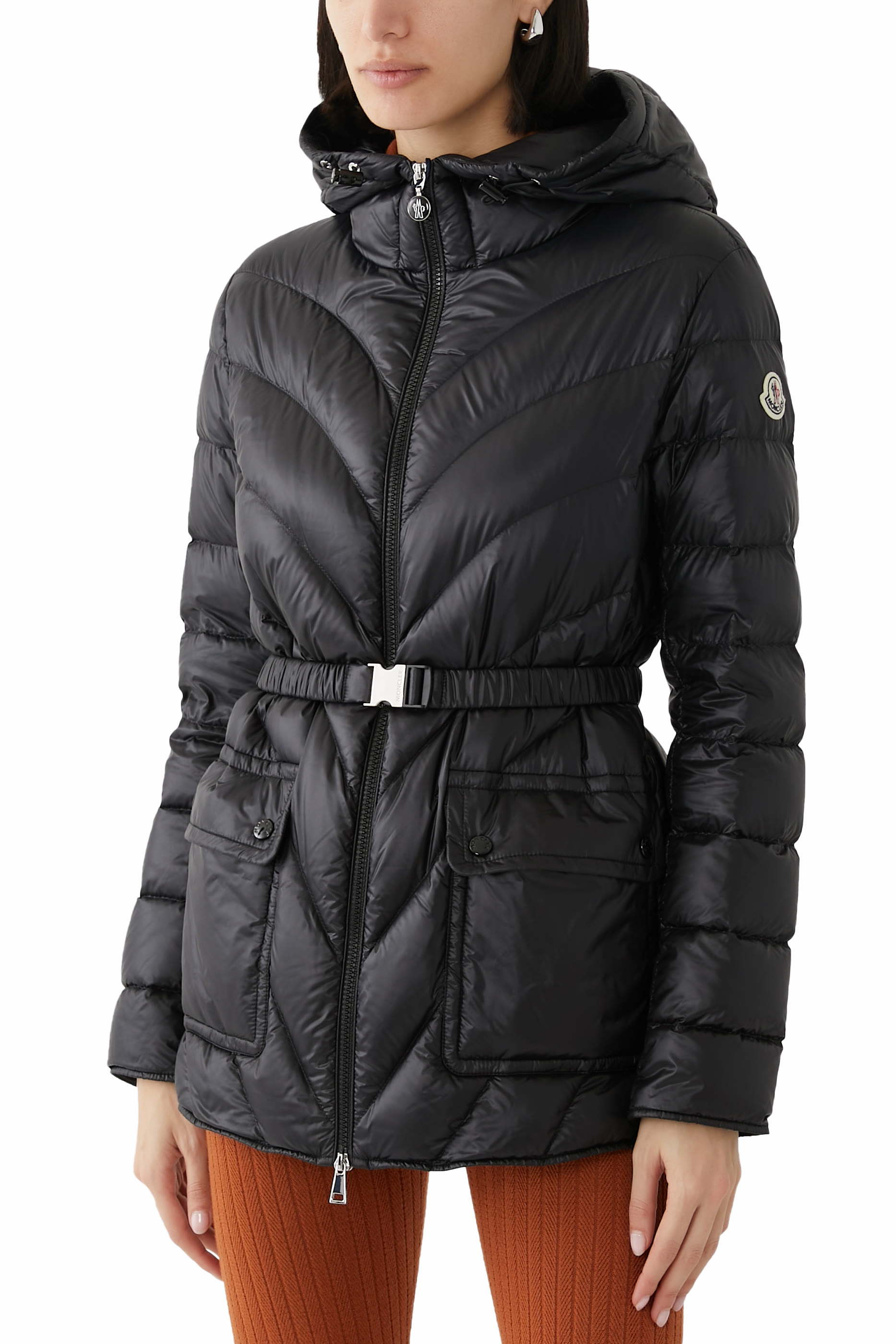 Argenno Hooded Mid-Length Down Jacket