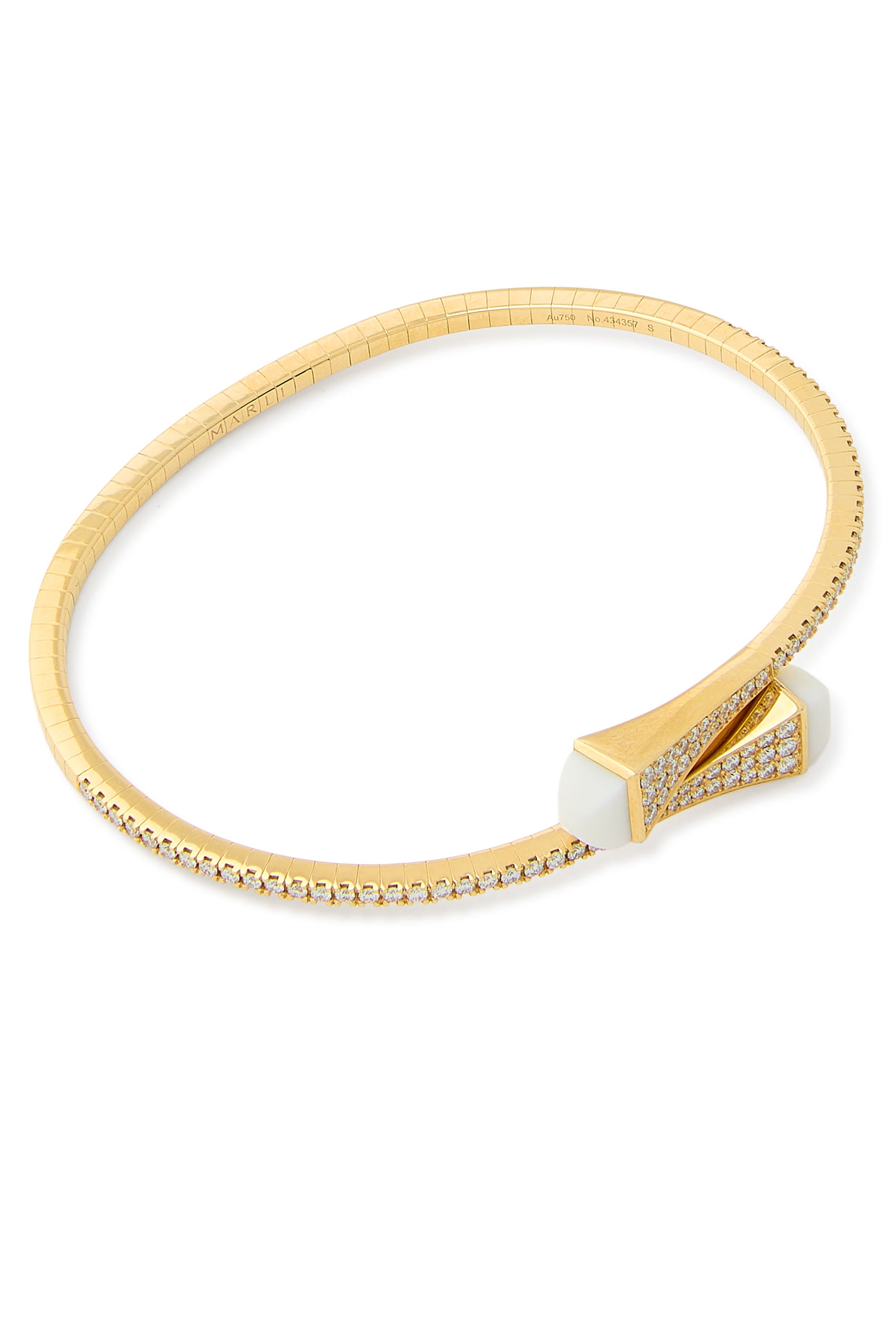 Cleo Midi Slip-On Bracelet, 18k Yellow Gold & Diamonds