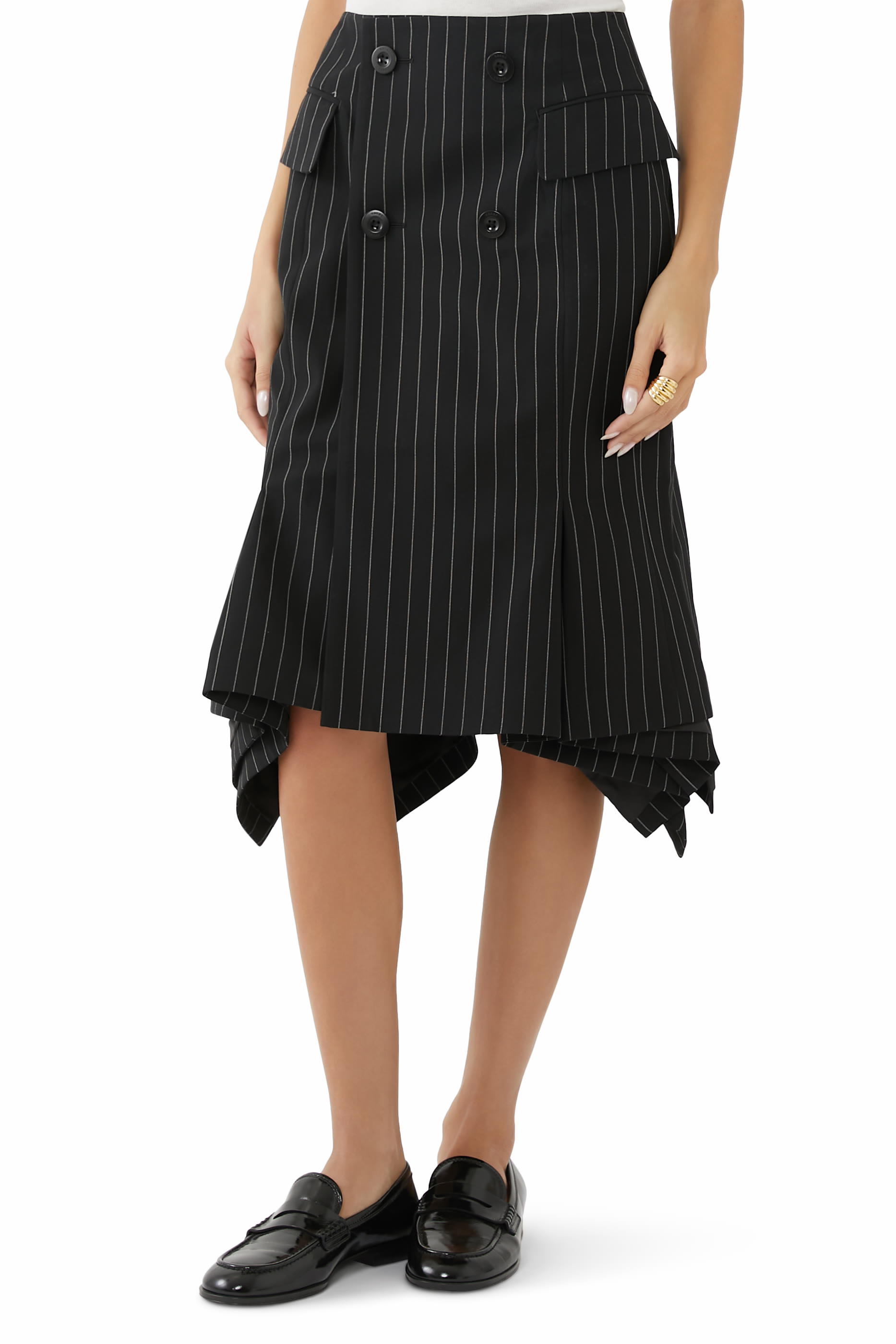 Wool Silk Suiting Skirt