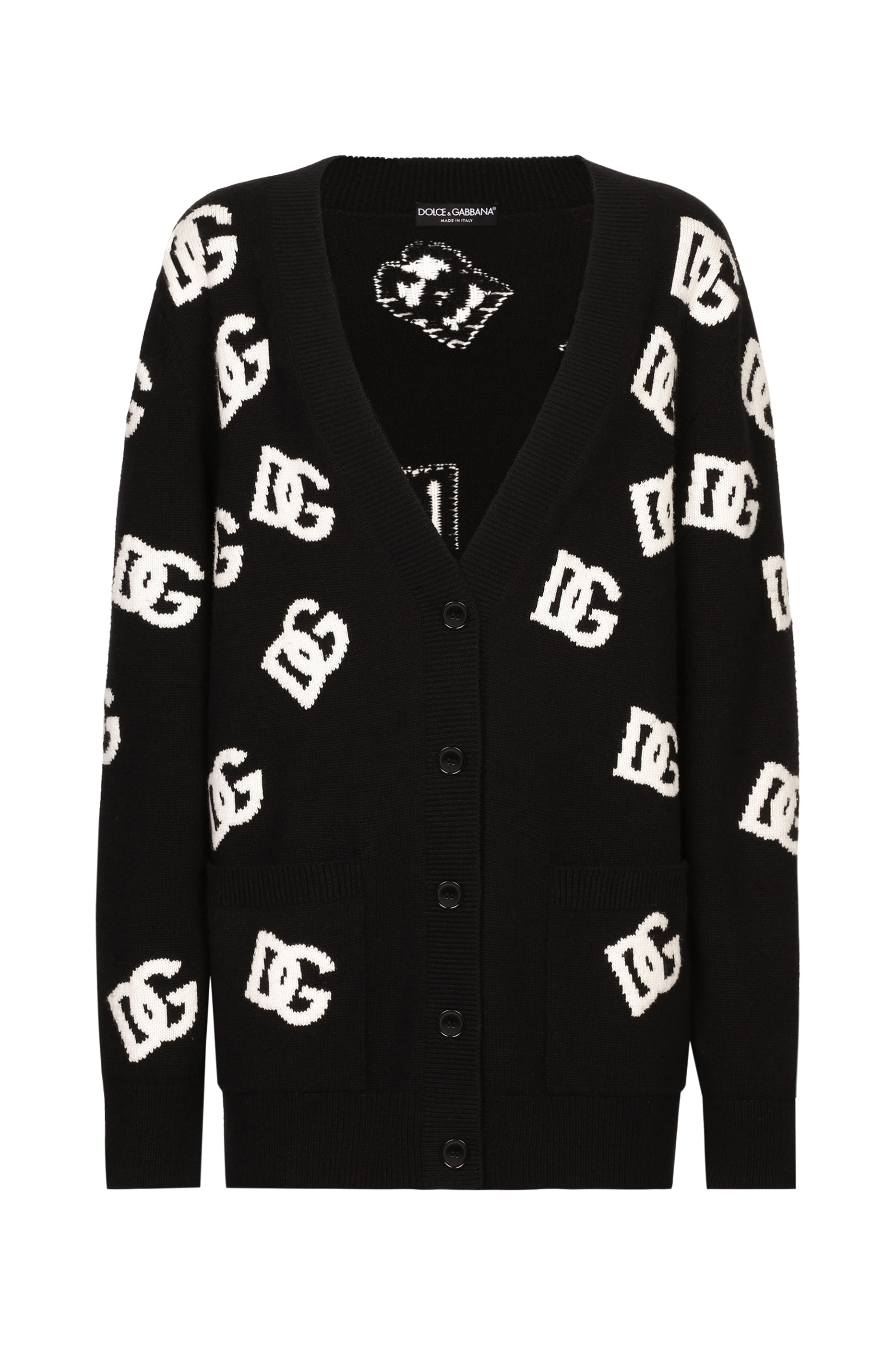DG Logo Inlay Wool Cardigan