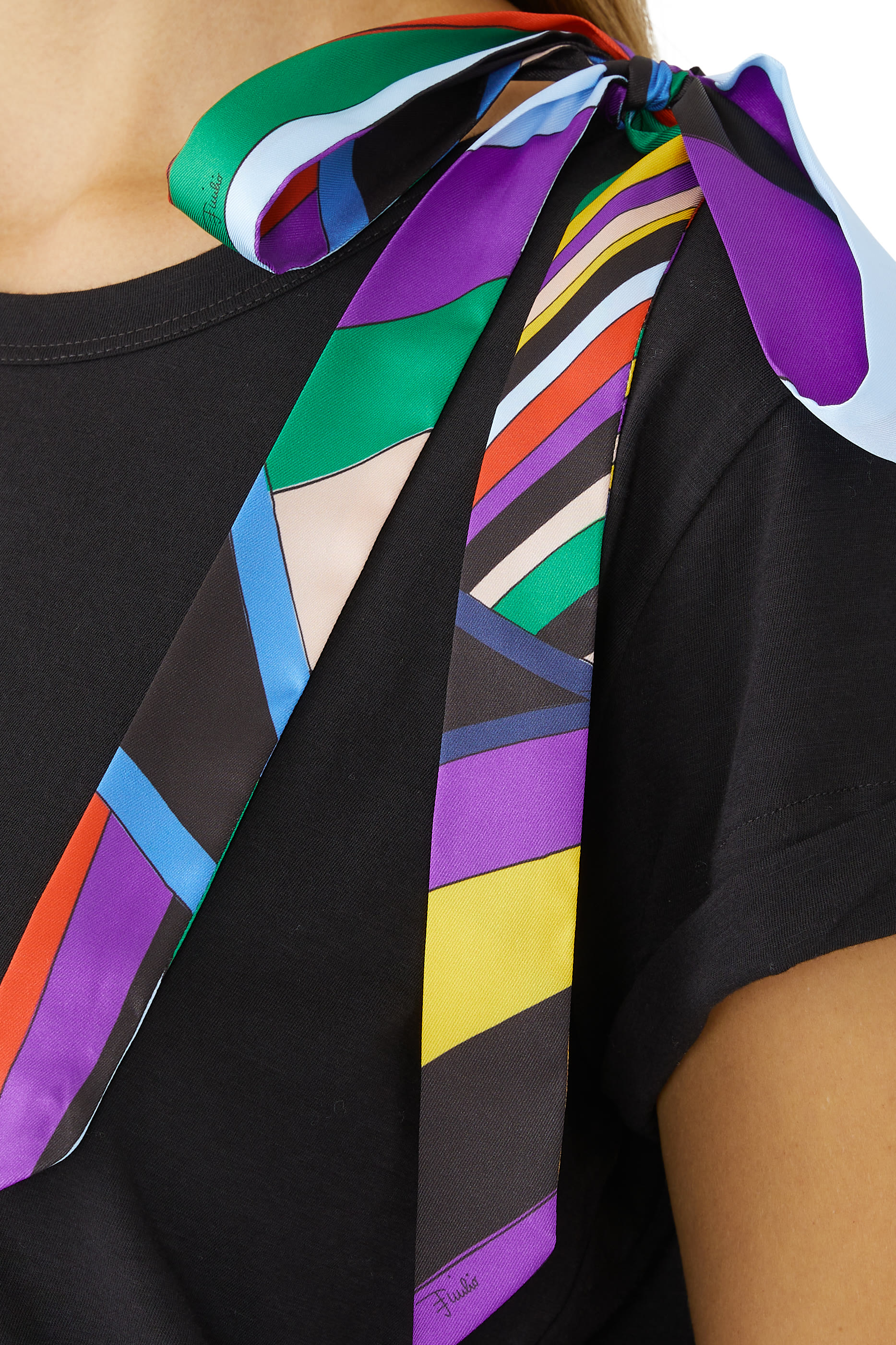 Bow-Embellished Cotton T-Shirt