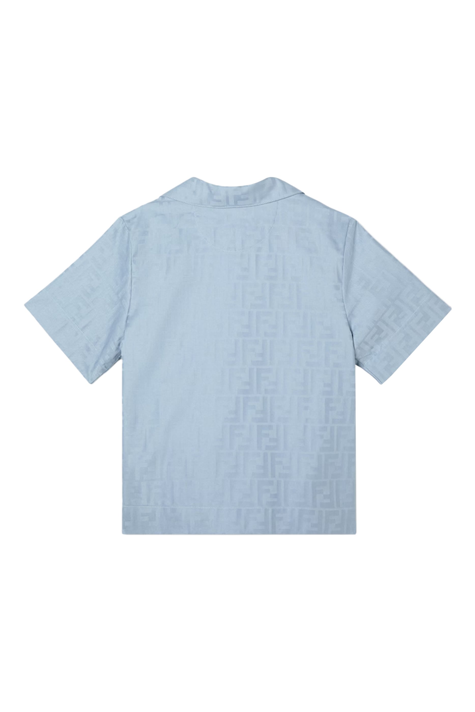 Kids  FF Cotton Jacquard Shirt 