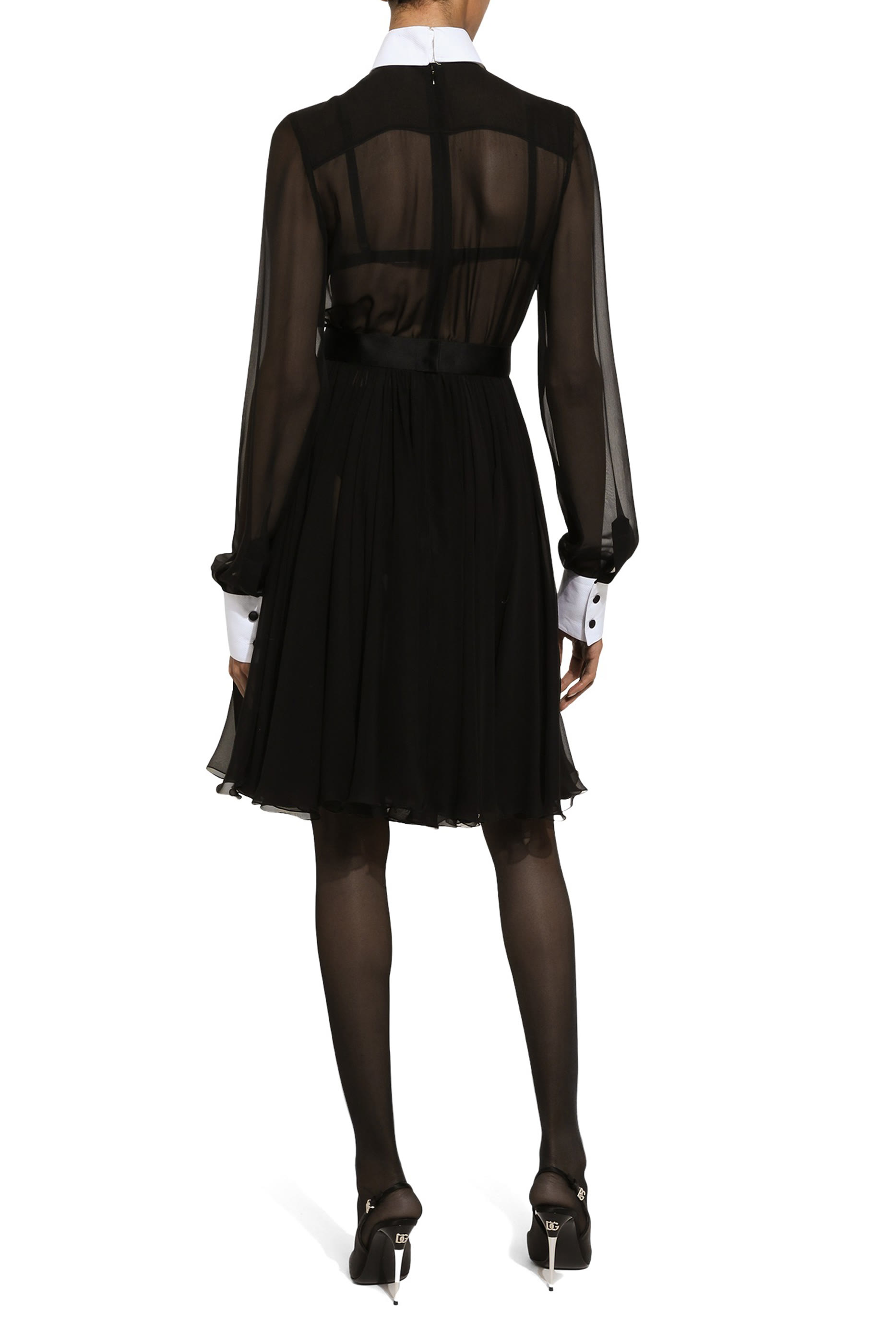 Chiffon Midi Shirt Dress