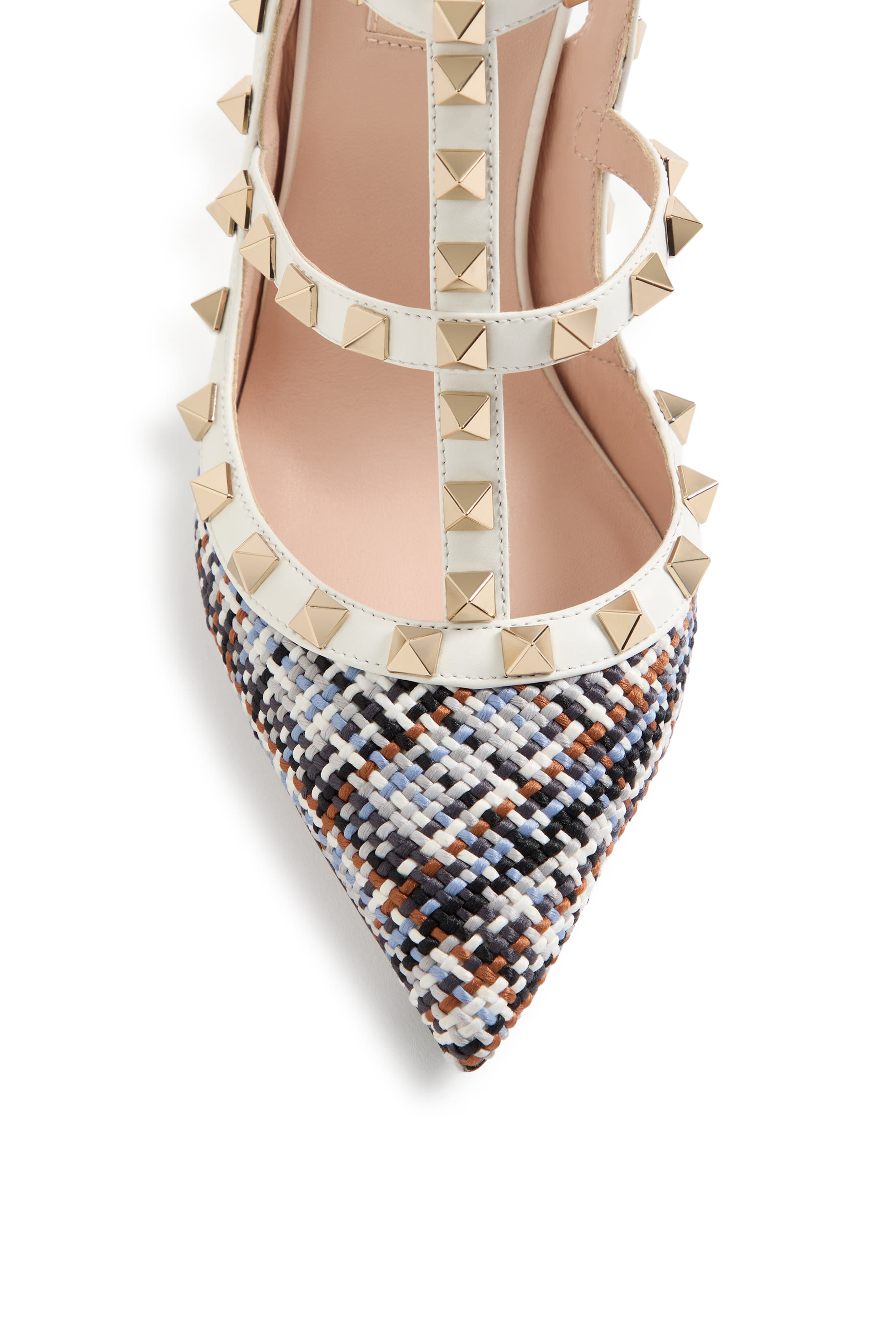 Rockstud 100 Woven Fabric Pumps