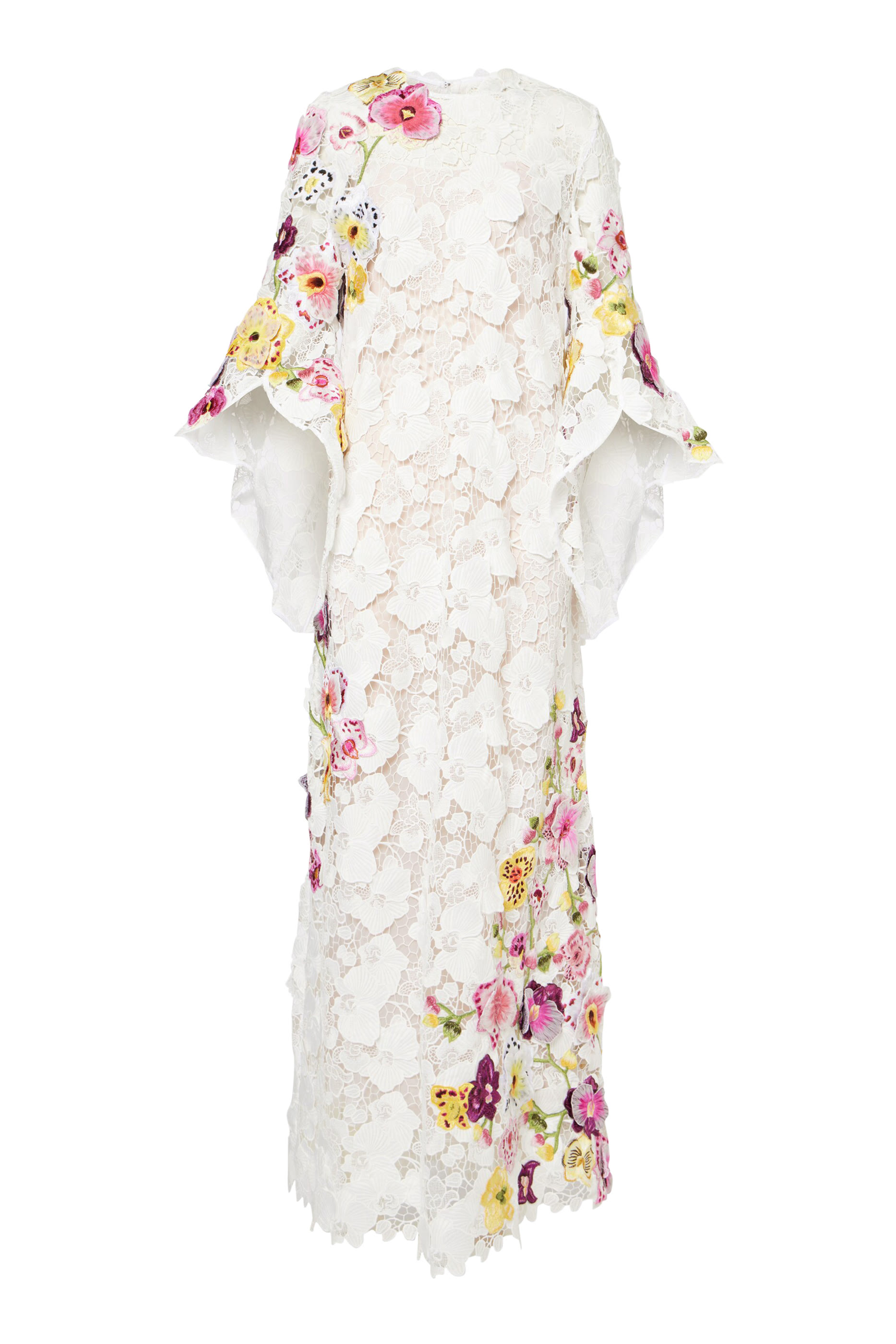 Orchid Embroidered Guipure Caftan