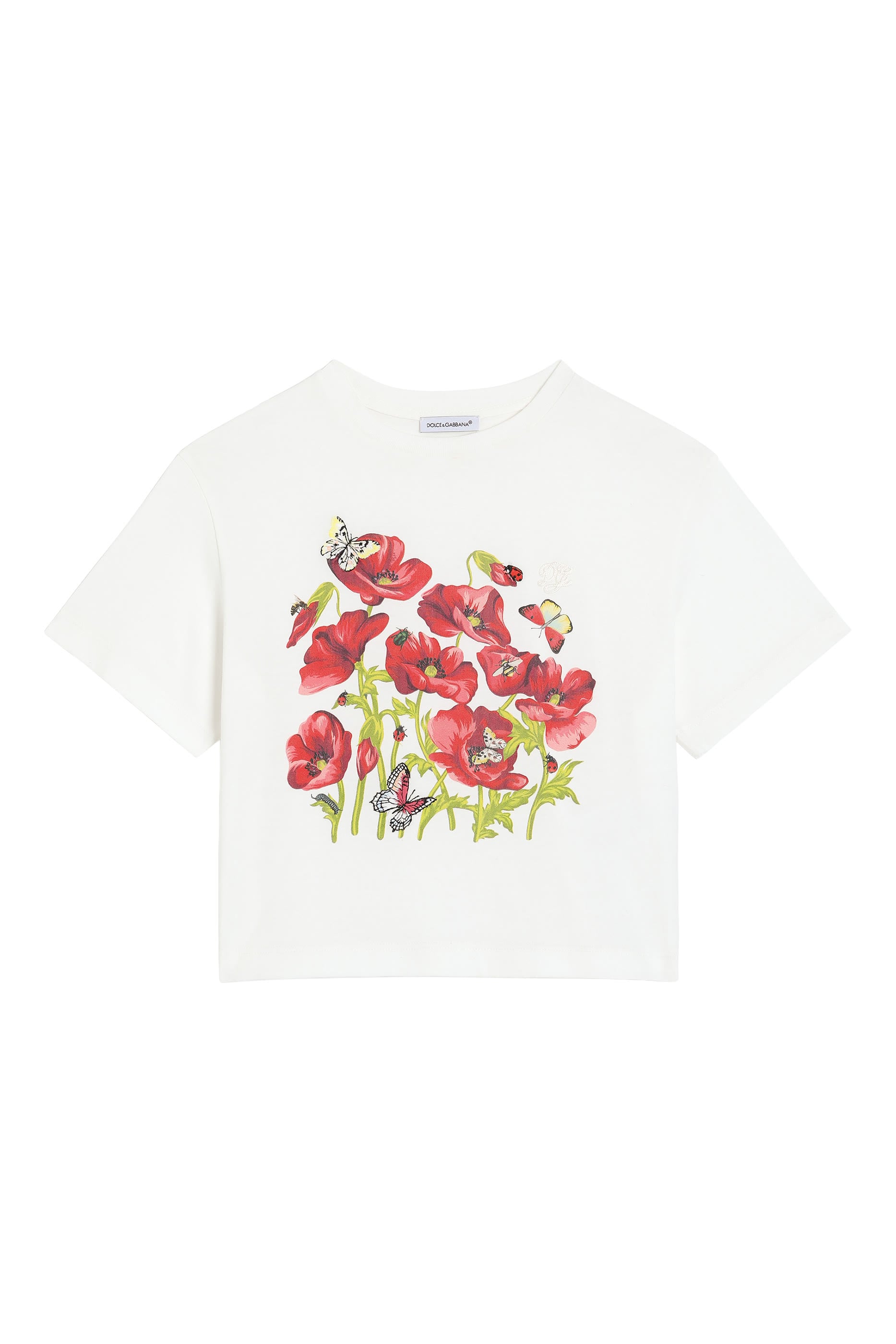 Dolce & Gabbana Kids Logo Flower Print T-Shirt
