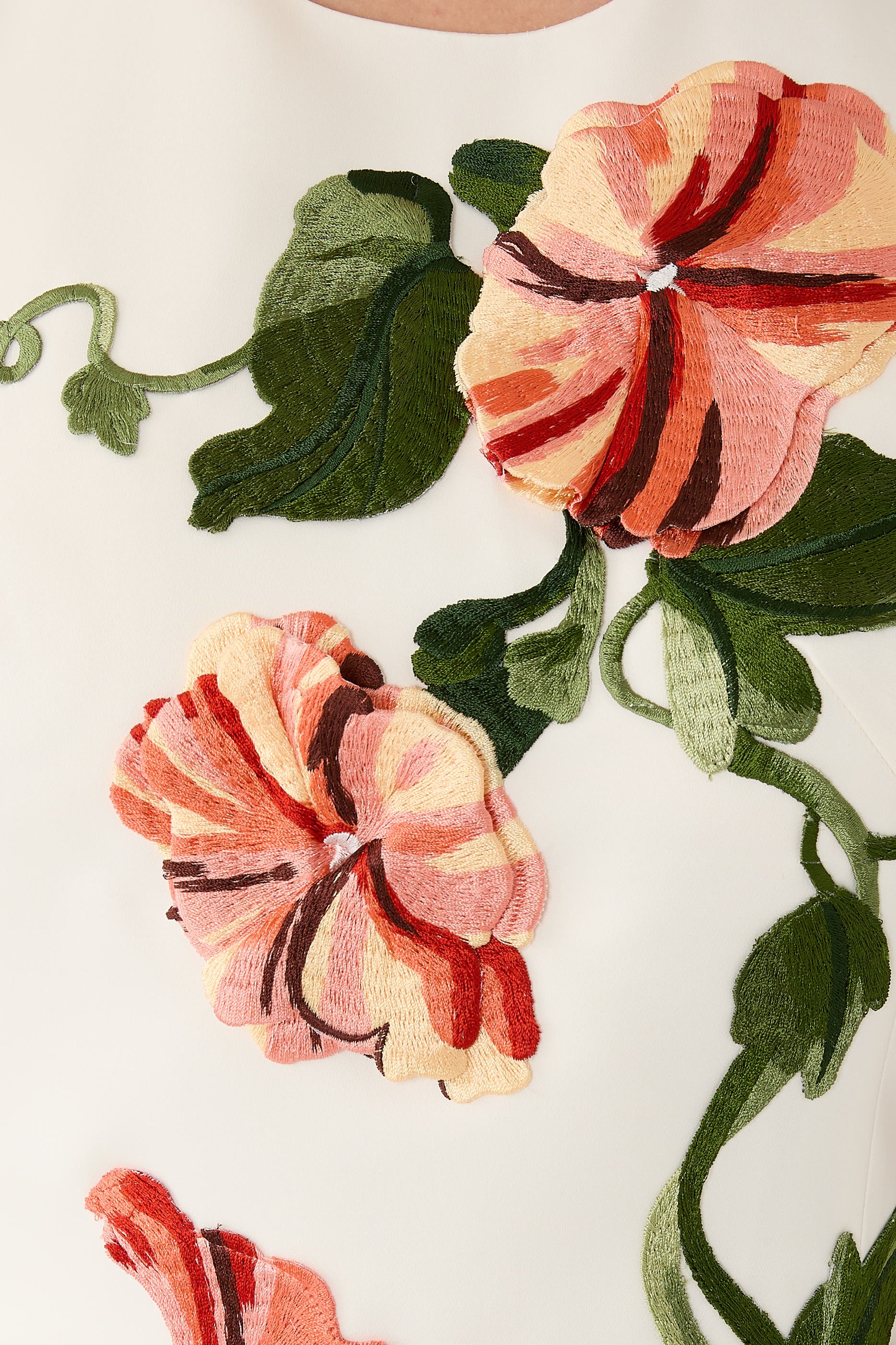 Cleo Appliqu&eacute; Floral Midi Dress