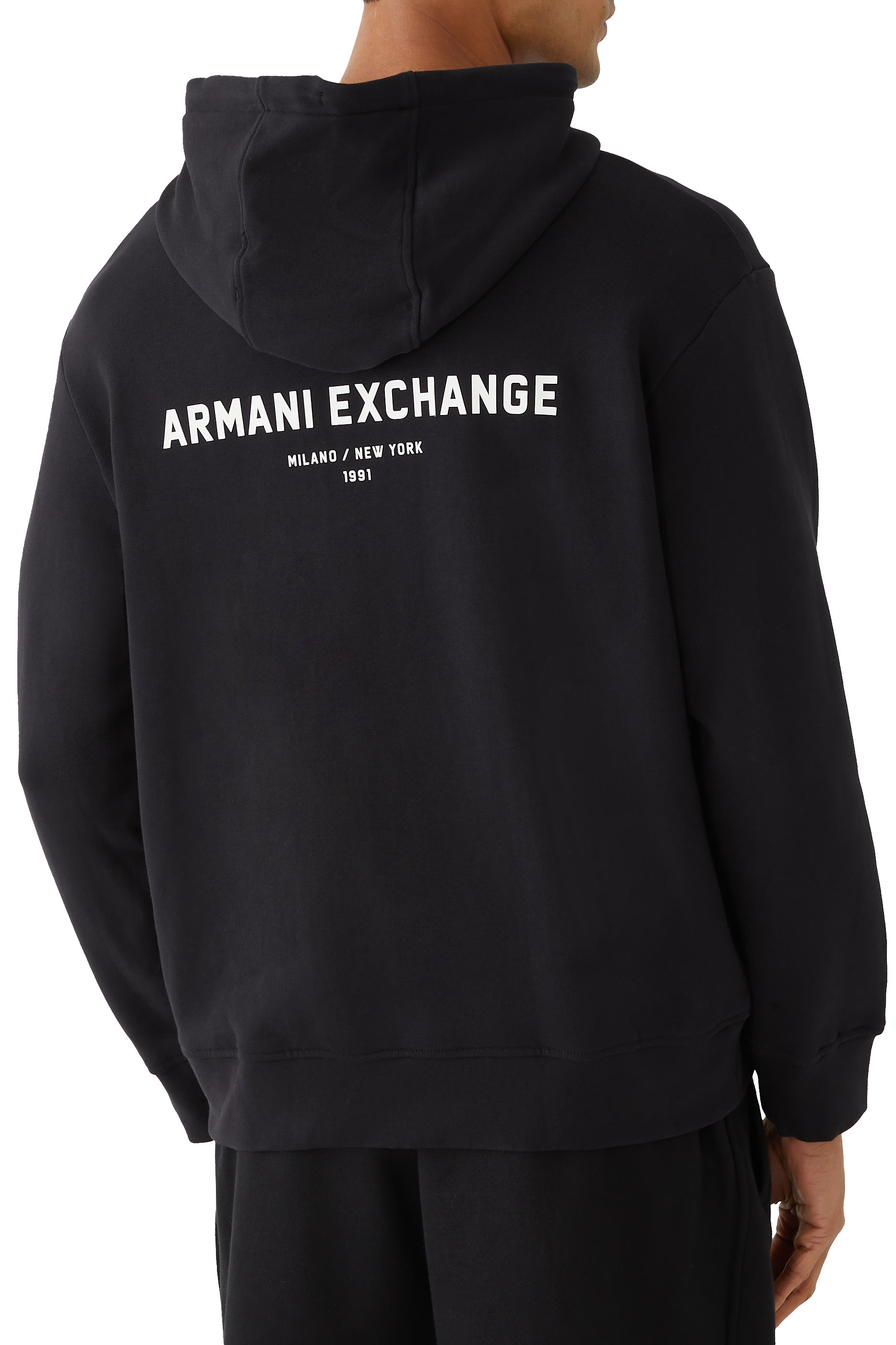 Zip-Up Hoodie with Milan/New York Print on the Back