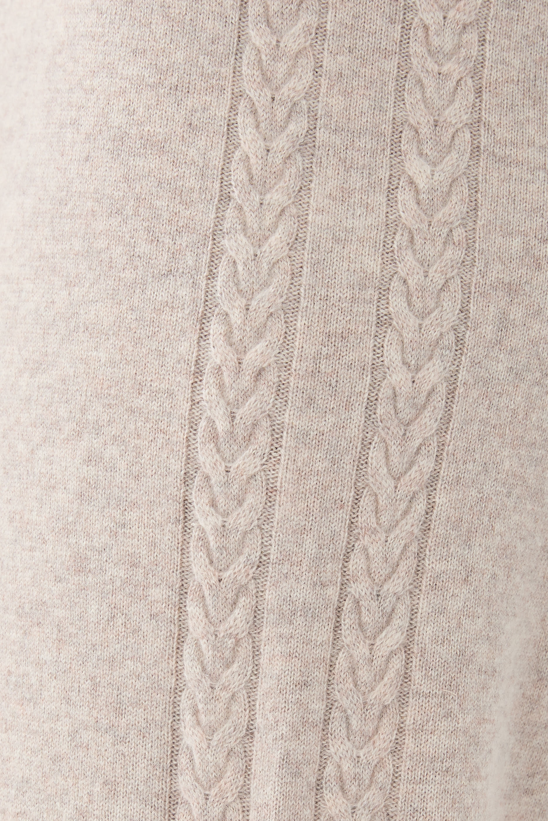 Cashmere Cable Panel Cuffed Joggers