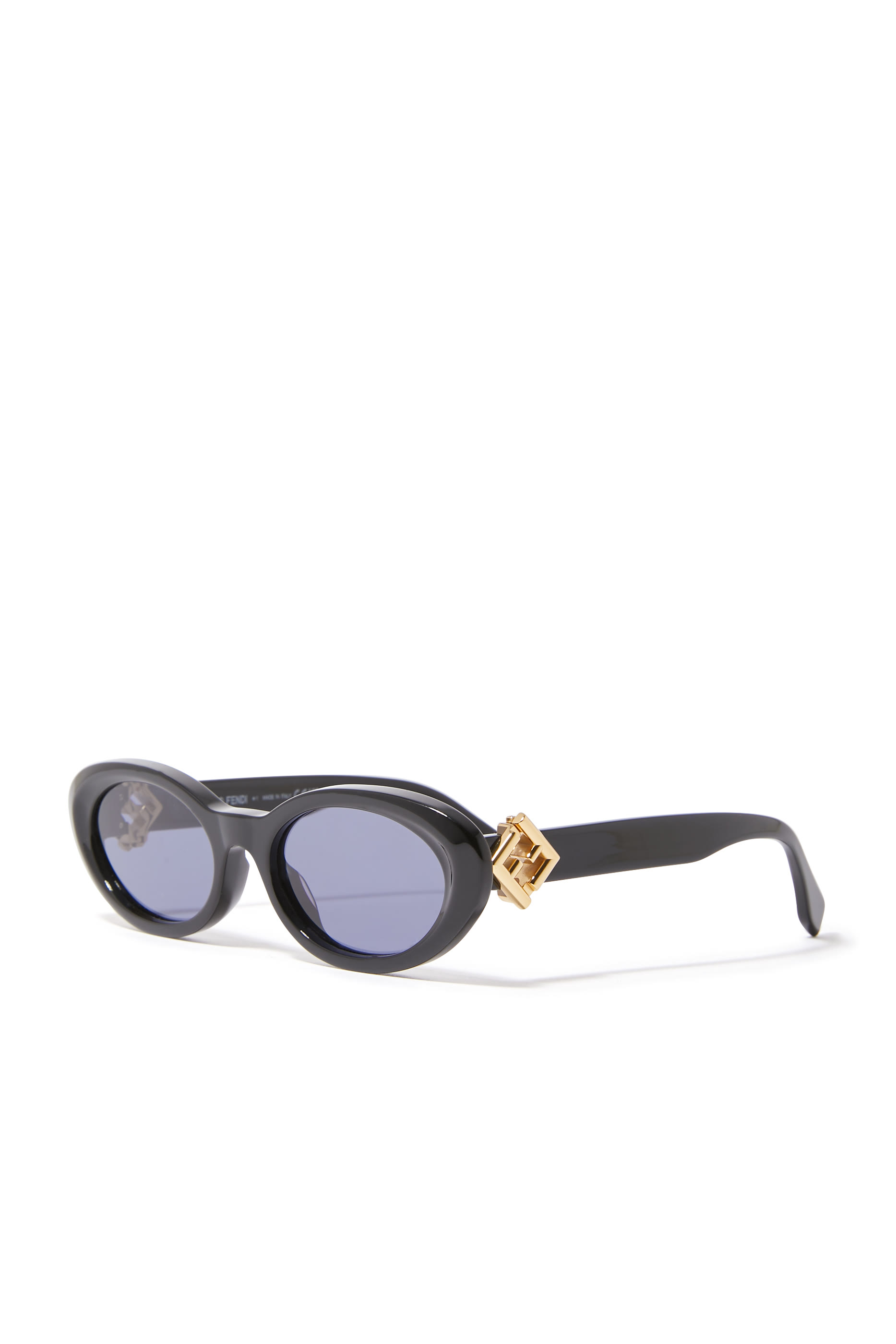 FF Diamonds Black Oval Sunglasses