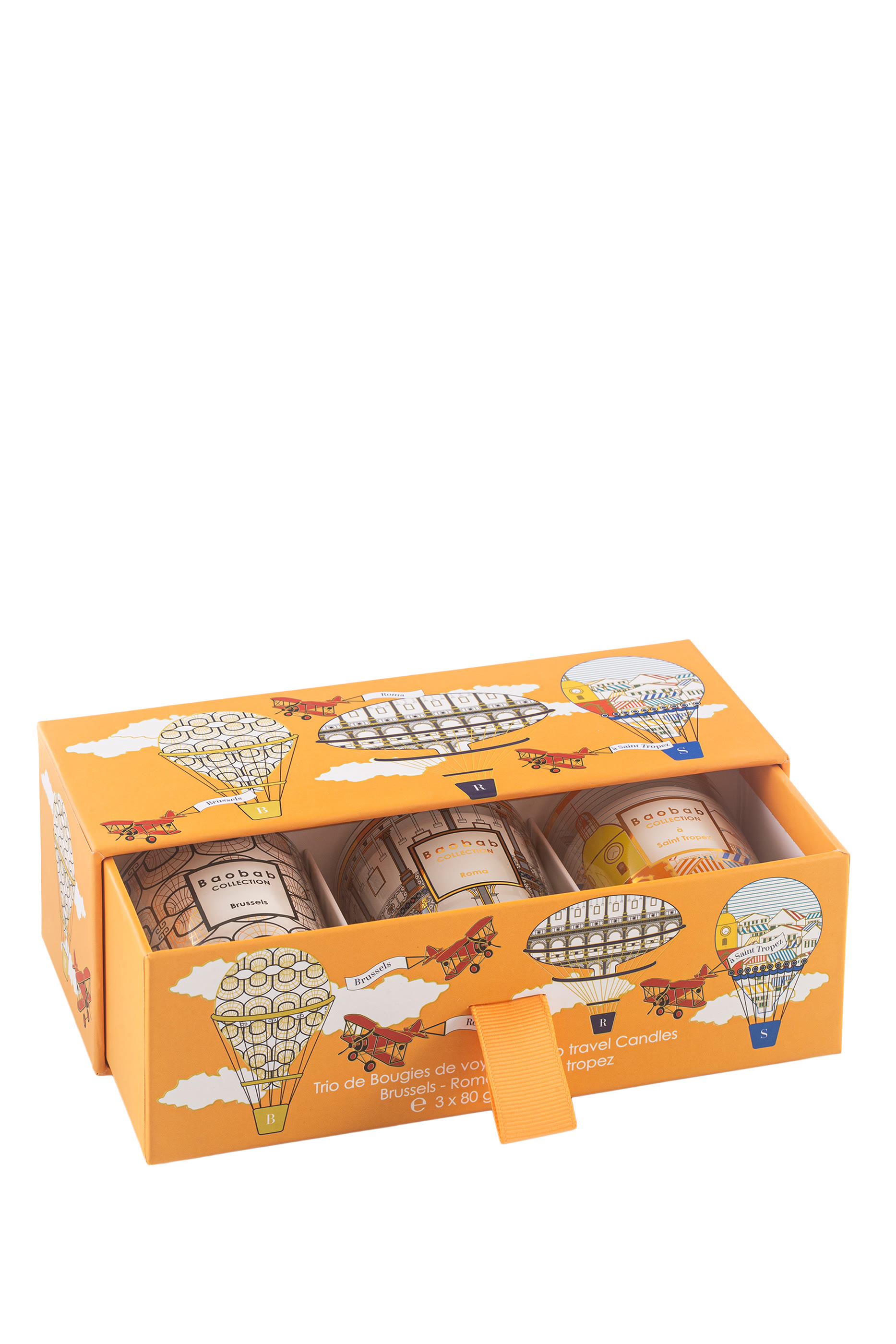 Trio Travel Candles My First Baobab Trio Bruxelles-Roma-A Saint-Tropez