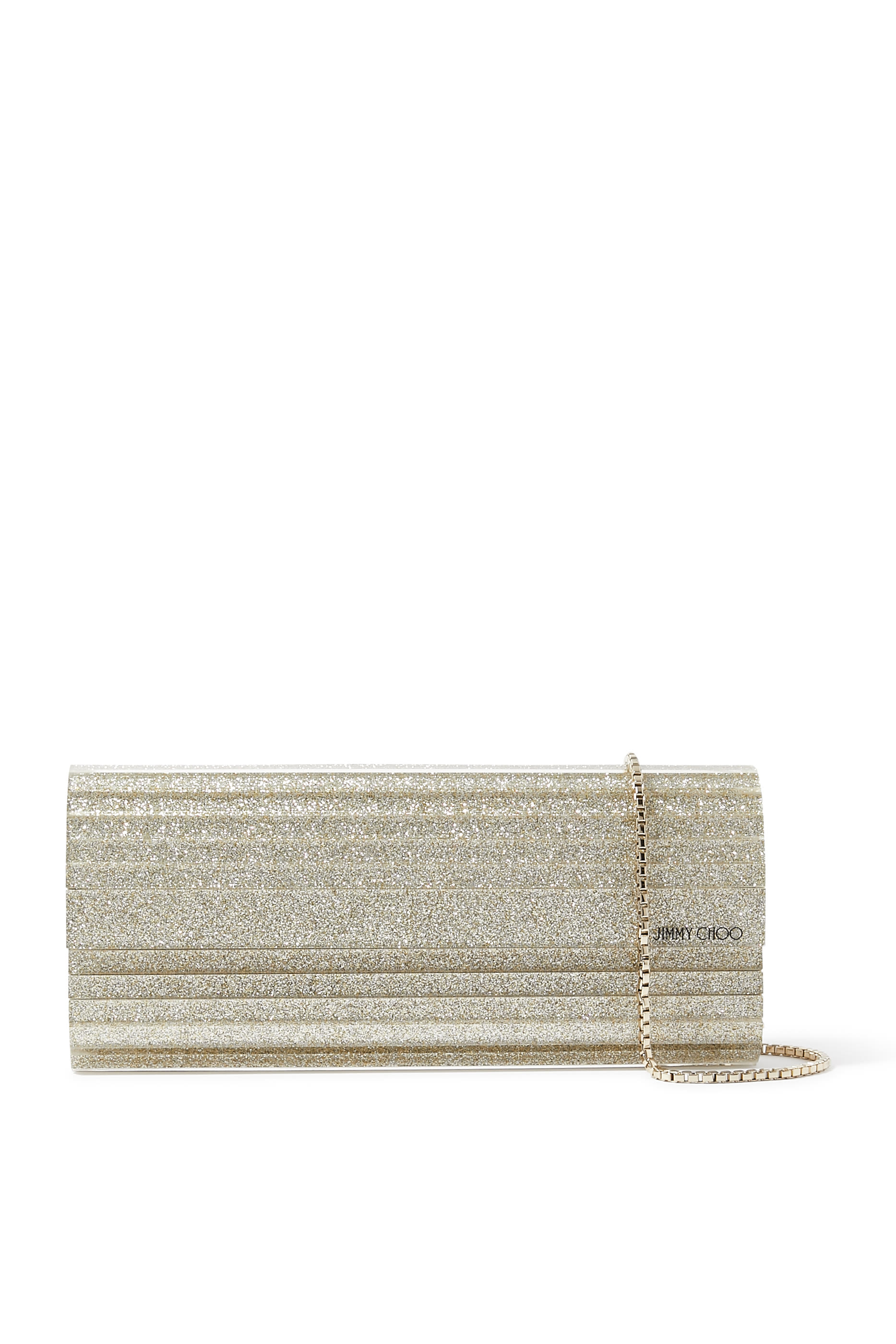 Sweetie Champagne Coarse Glitter Clutch