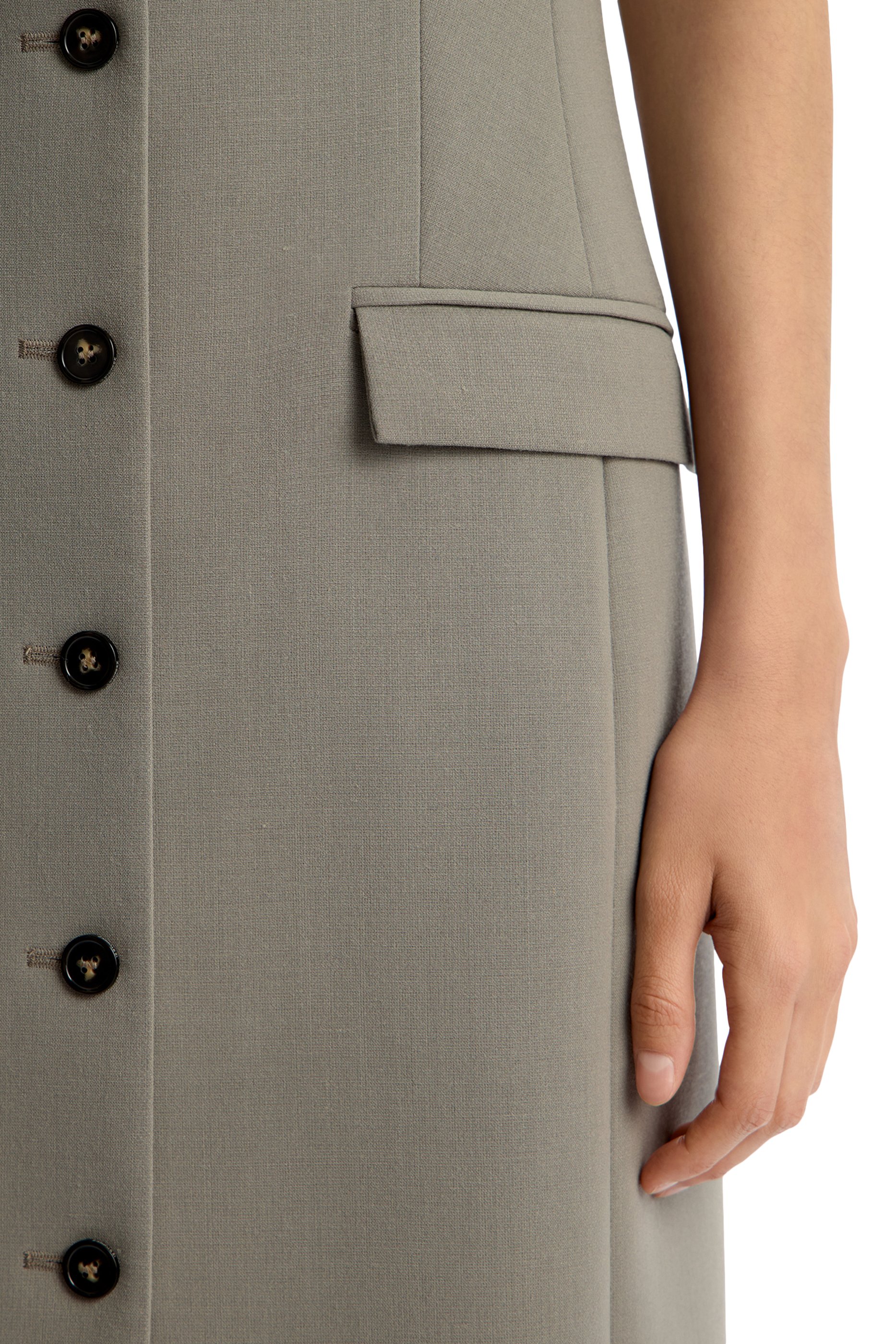 Wool Blend Midi Dress 