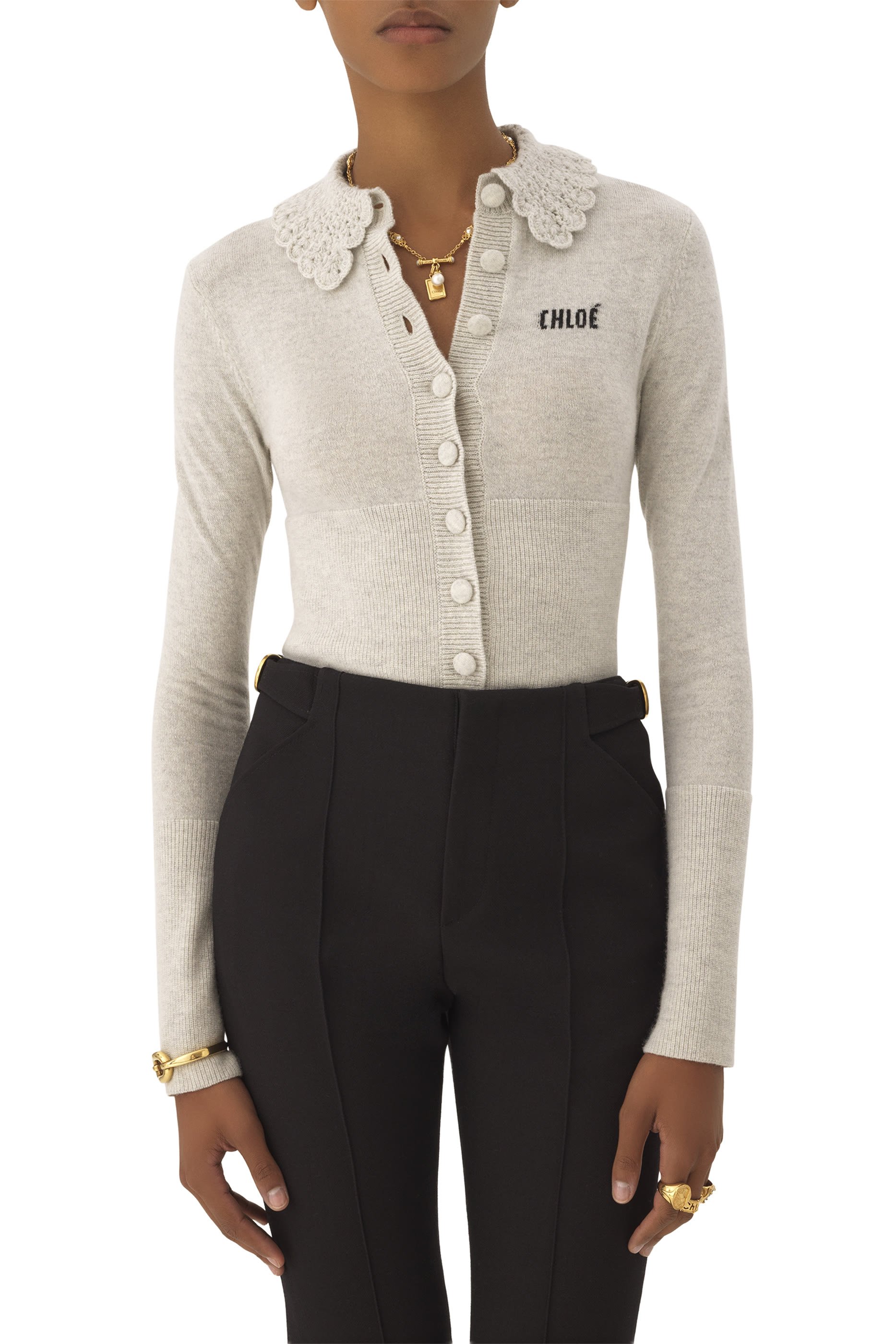  Fitted Logo Cardigan