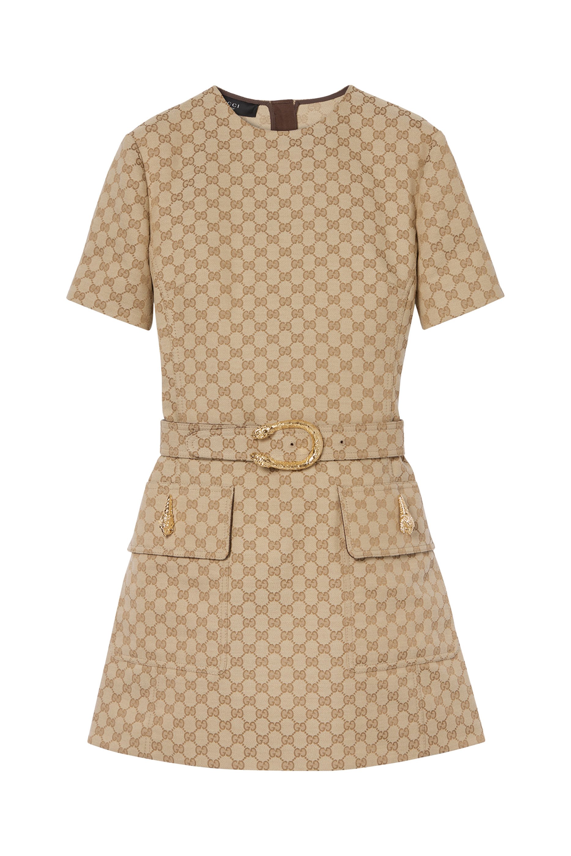 GG Cotton Canvas Fabric Dress