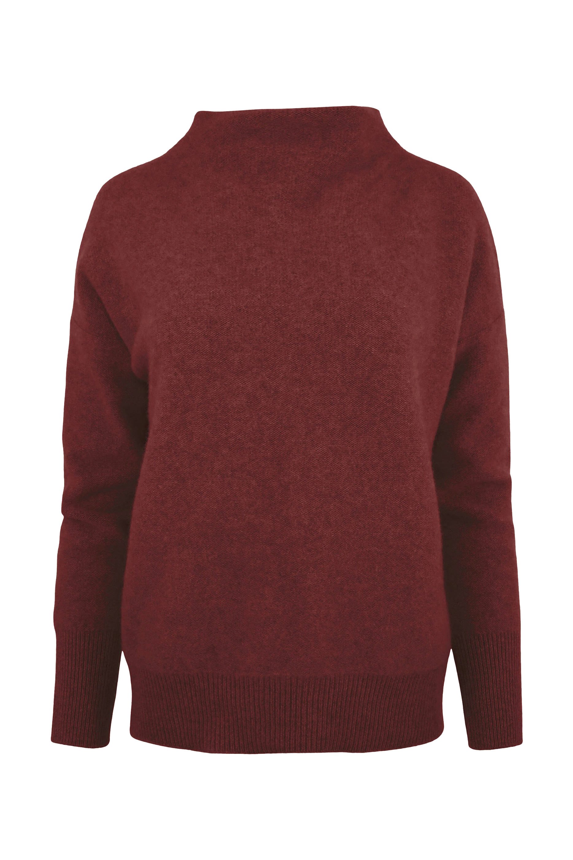 Plush Cashmere Funnel Neck Sweater