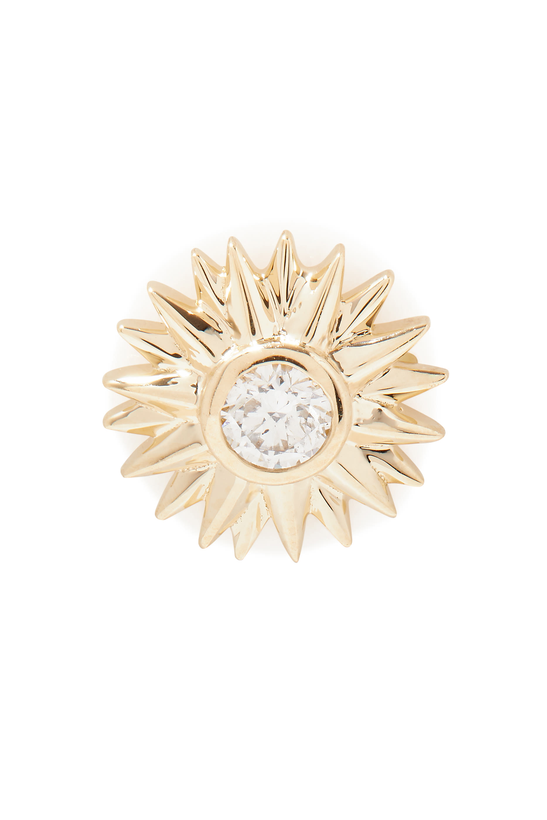 Diamond Sunburst Single Stud Earring