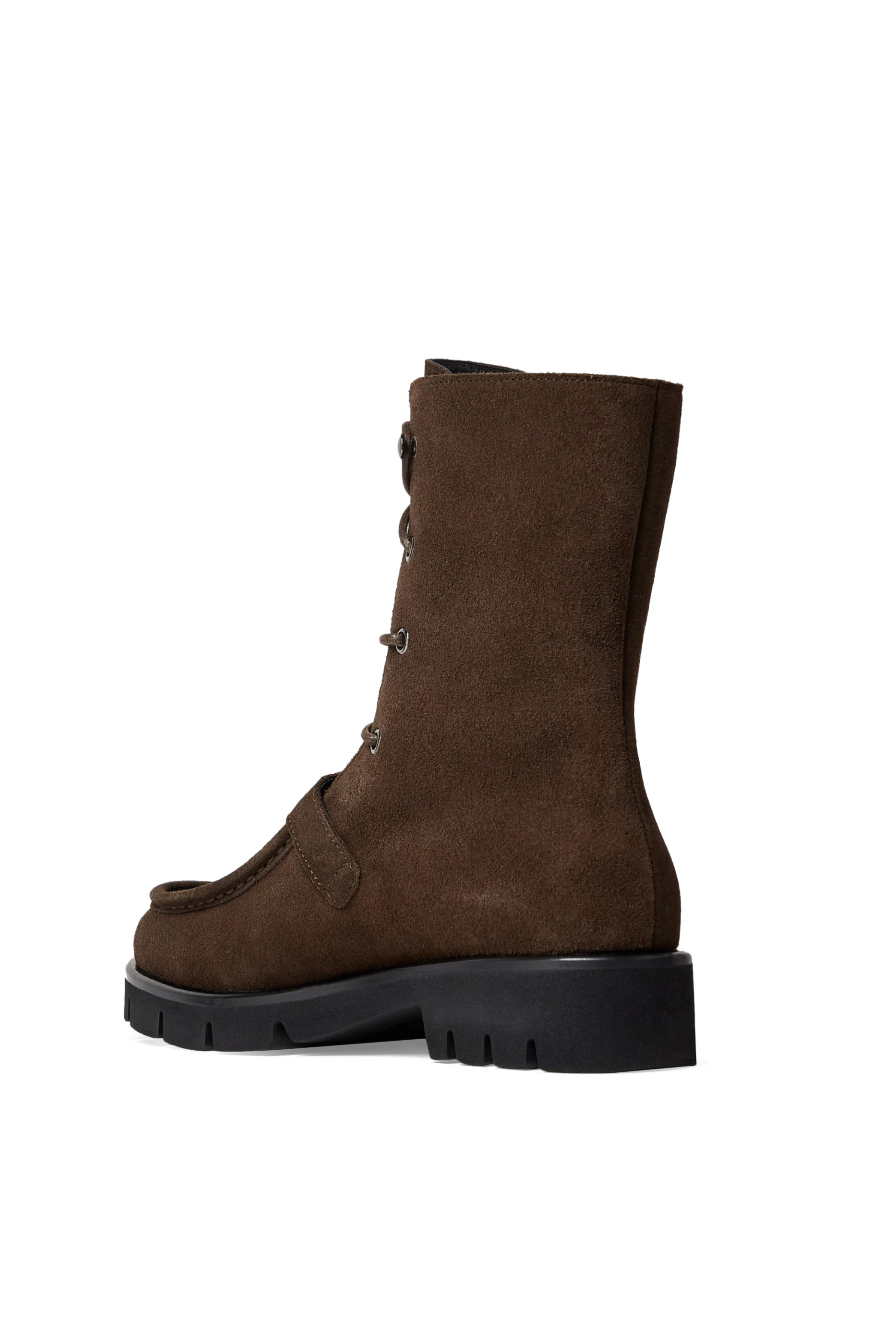 Suede Lace-Up Boots