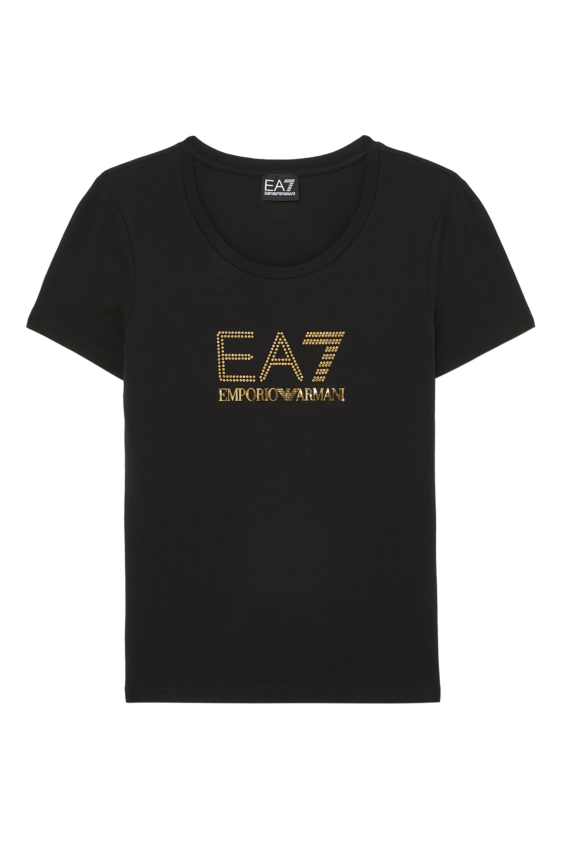 Rhinestone Embellished Logo T-Shirt