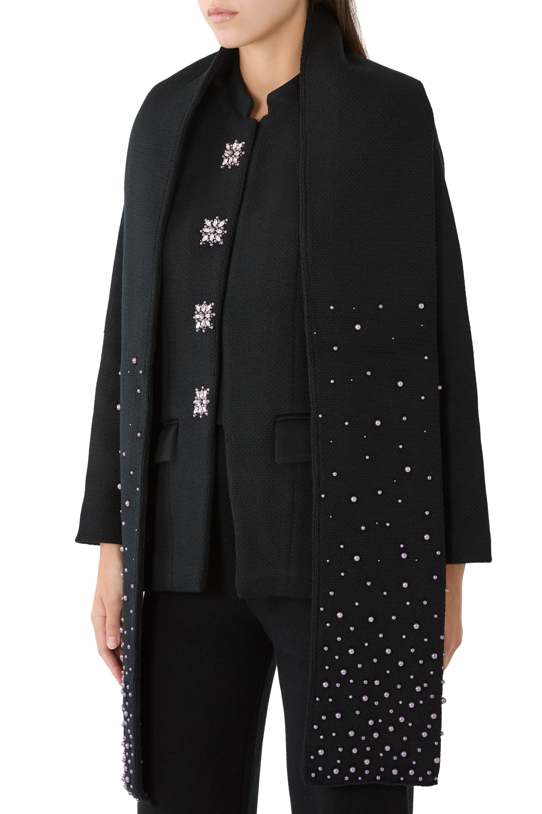 Button-Detail Nehru Collar Jacket