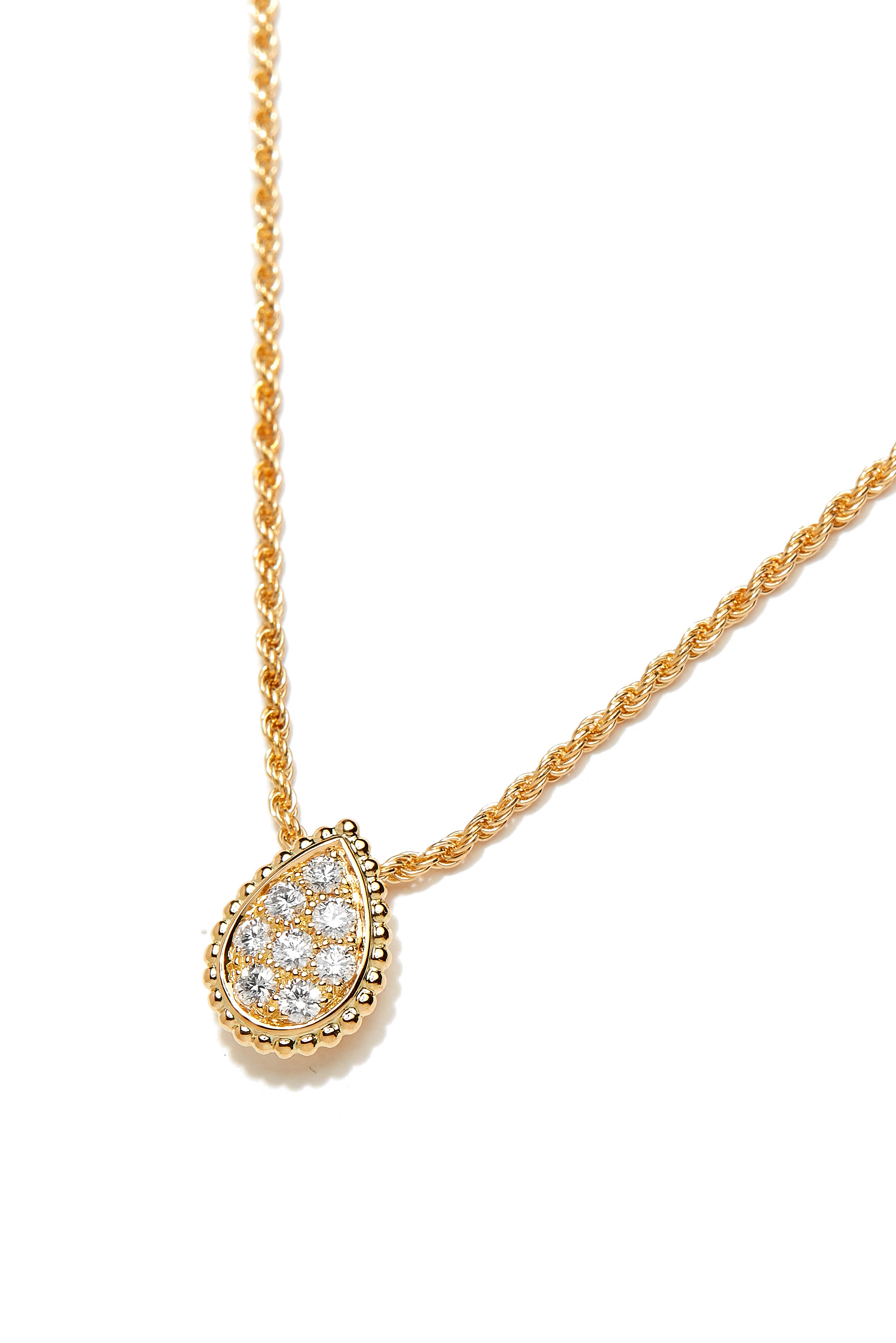 Serpent Bohème S Motif Pendant, Paved with Diamonds