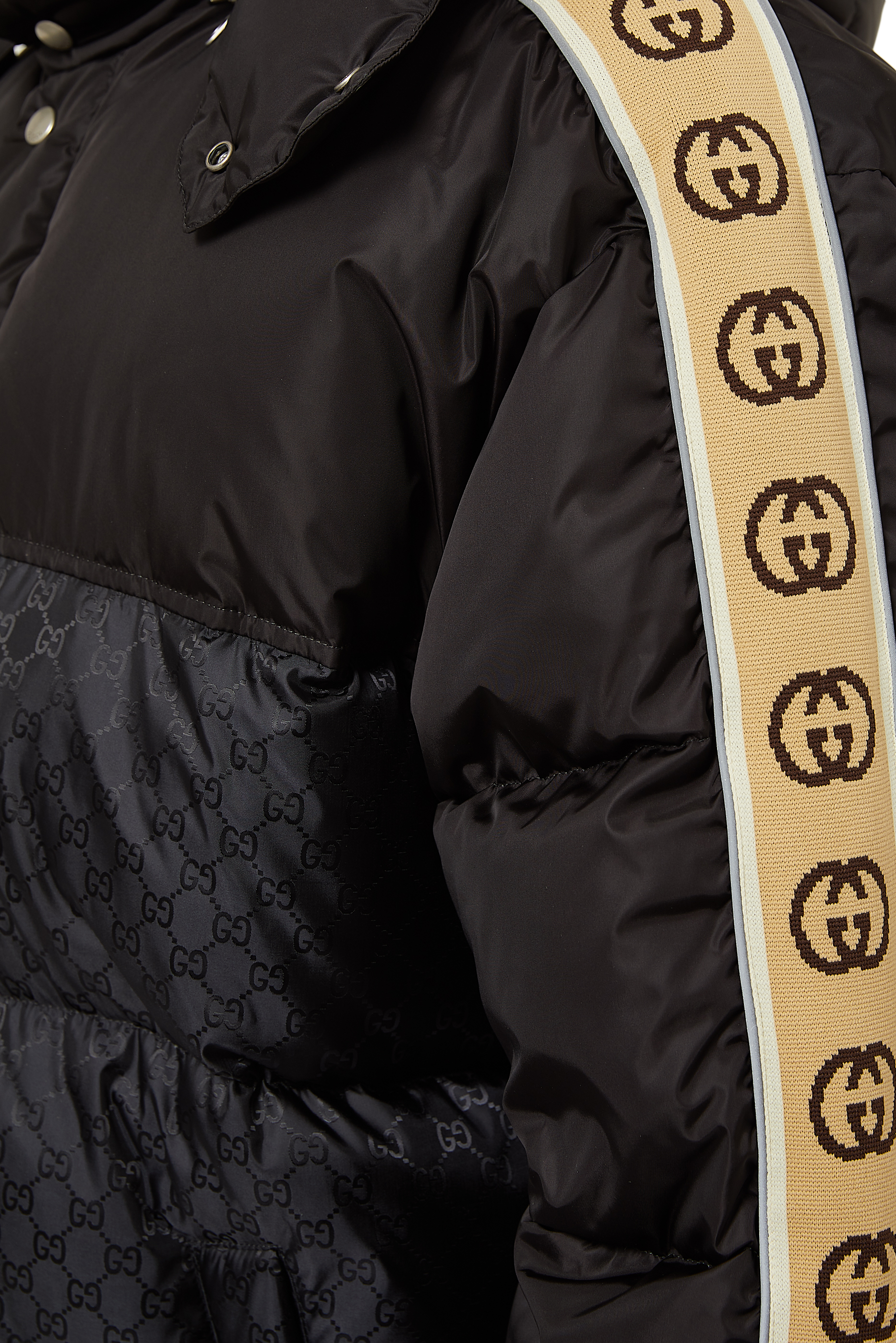 GG Jacquard Nylon Padded Coat