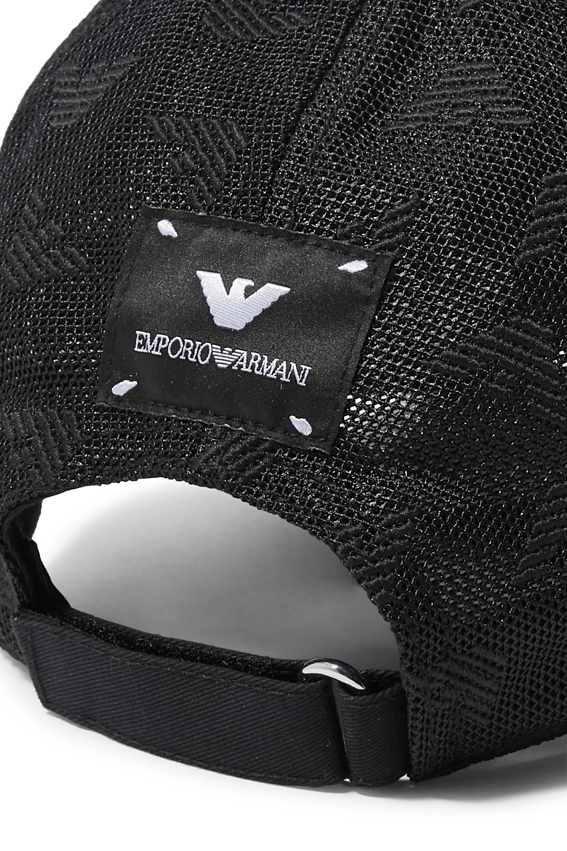 Baseball Cap with All-Over Eagle Embroidery Mesh Back