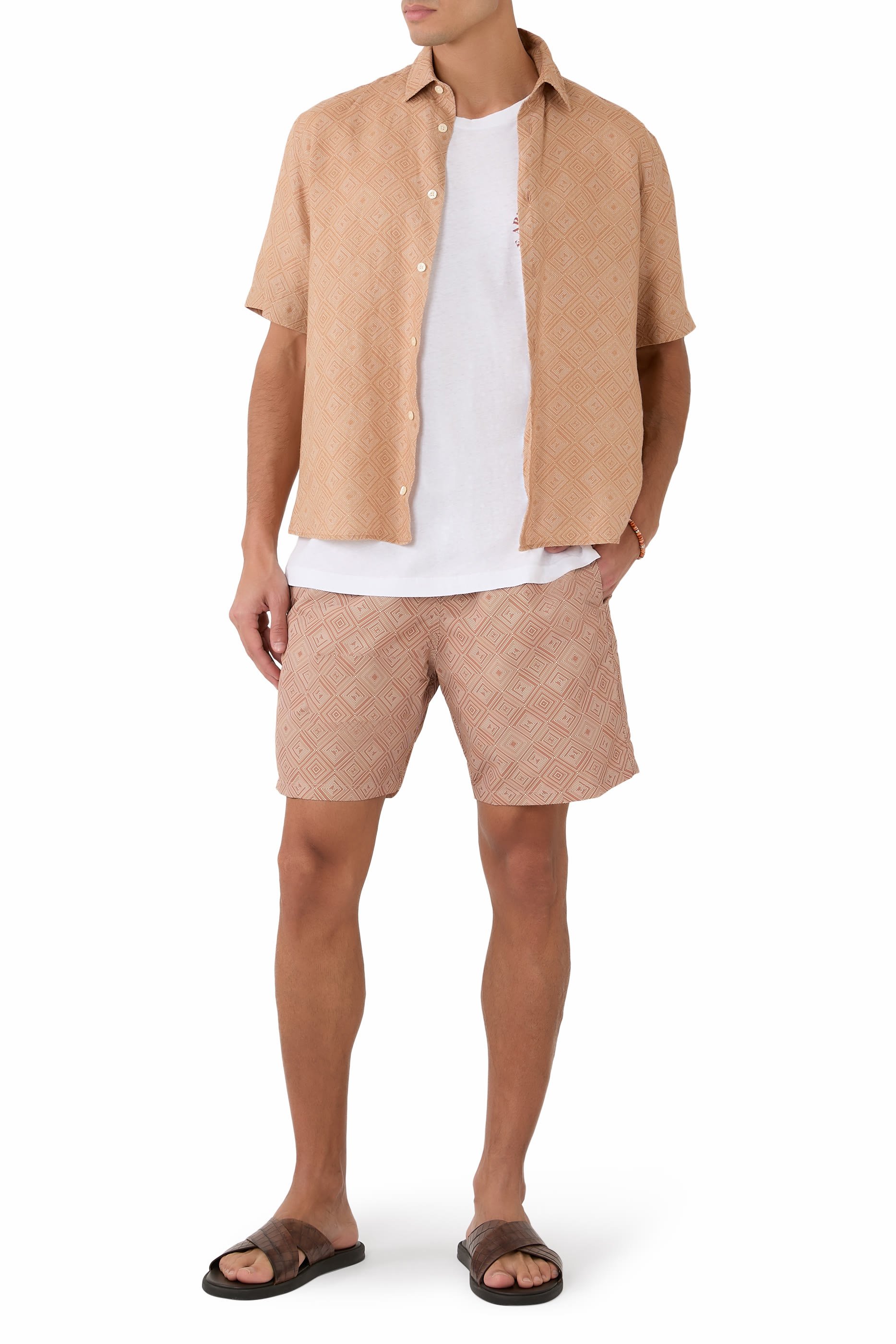 Santos Madeira Print Swim Shorts 