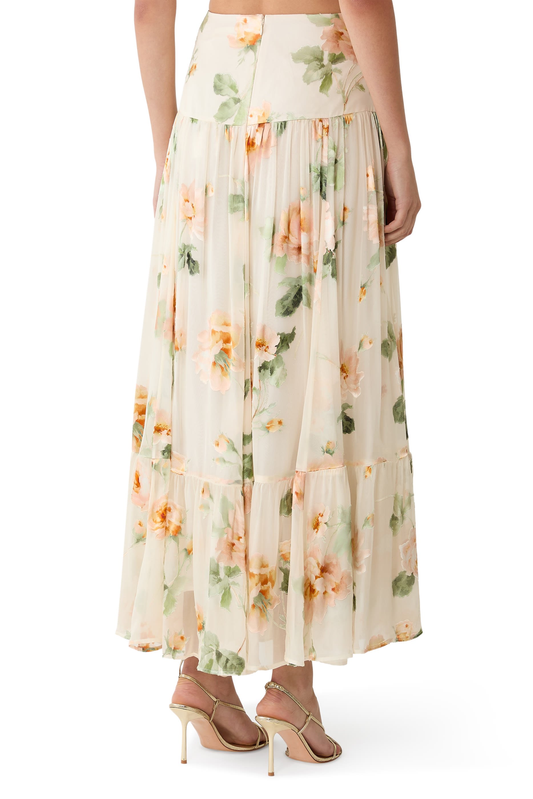 Carousel Burnout Midi Skirt