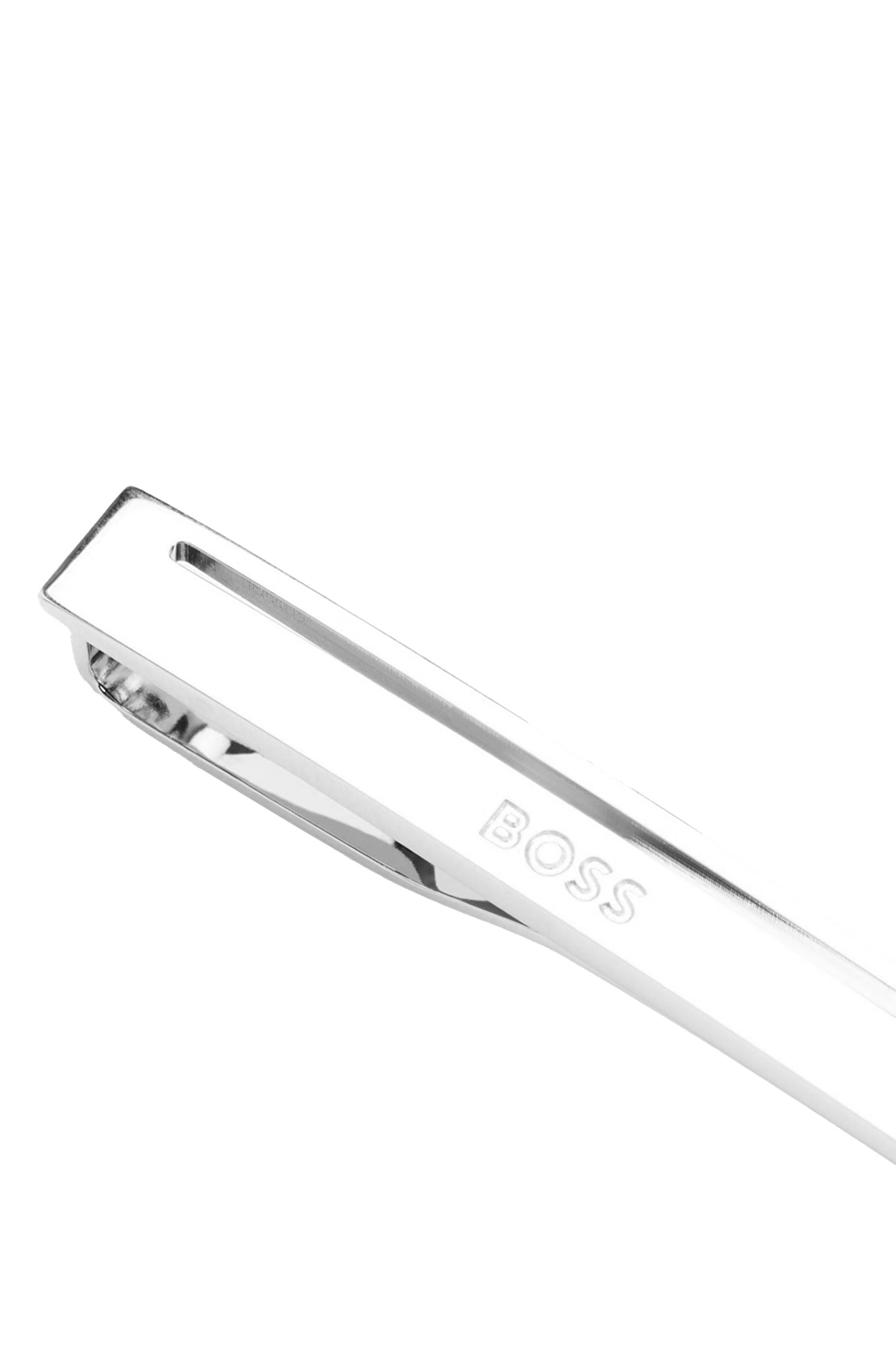 Logo-Engraved Brass Cufflinks and Tie Clip Set