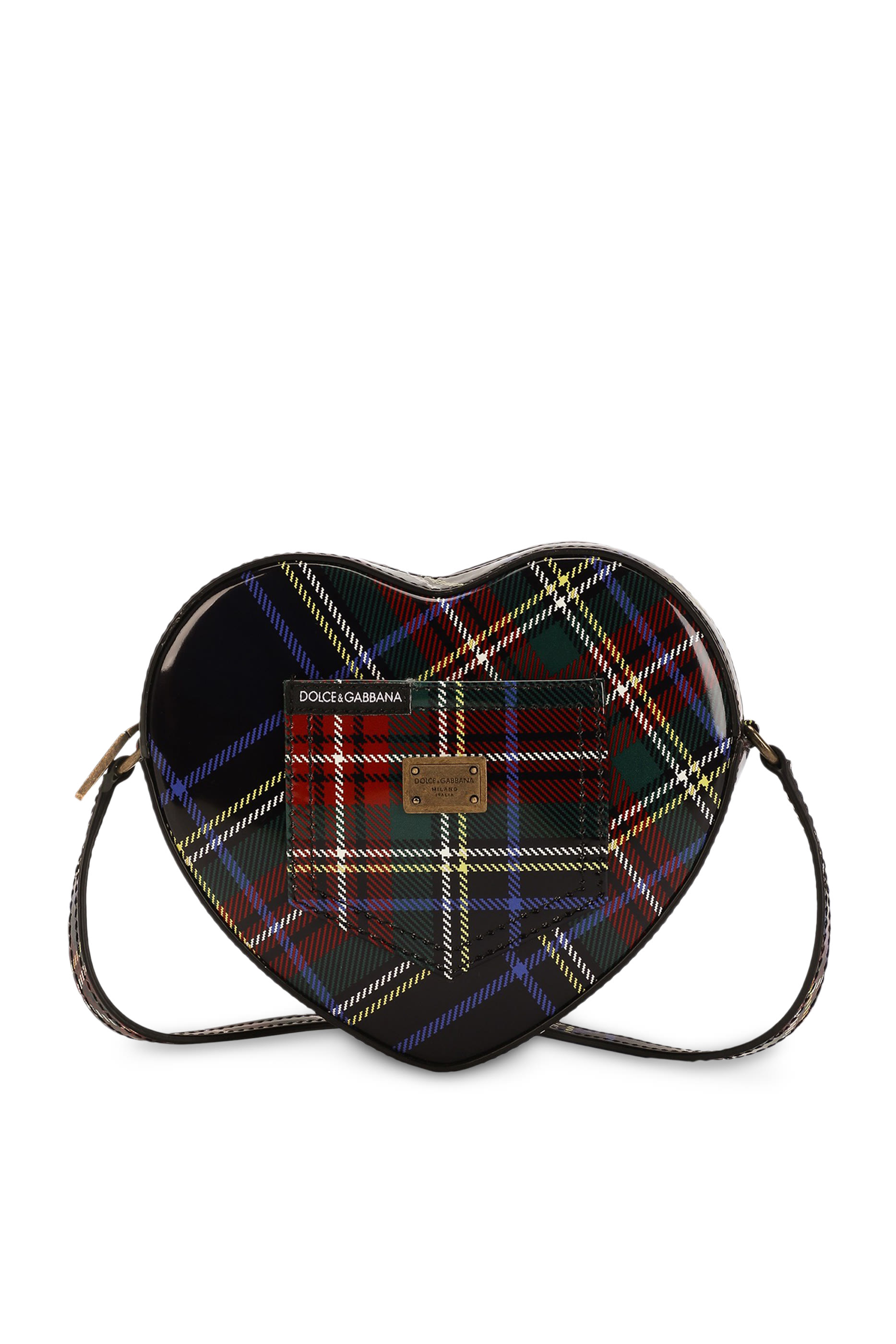 Kids DG Girlie Heart Tartan-Print Bag