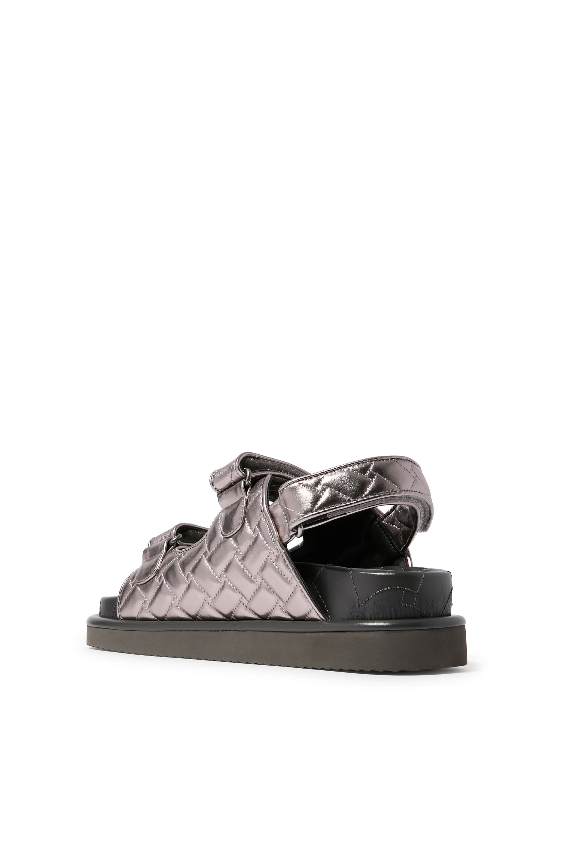 Orson Leather Quilted Platform Slingback Sandals