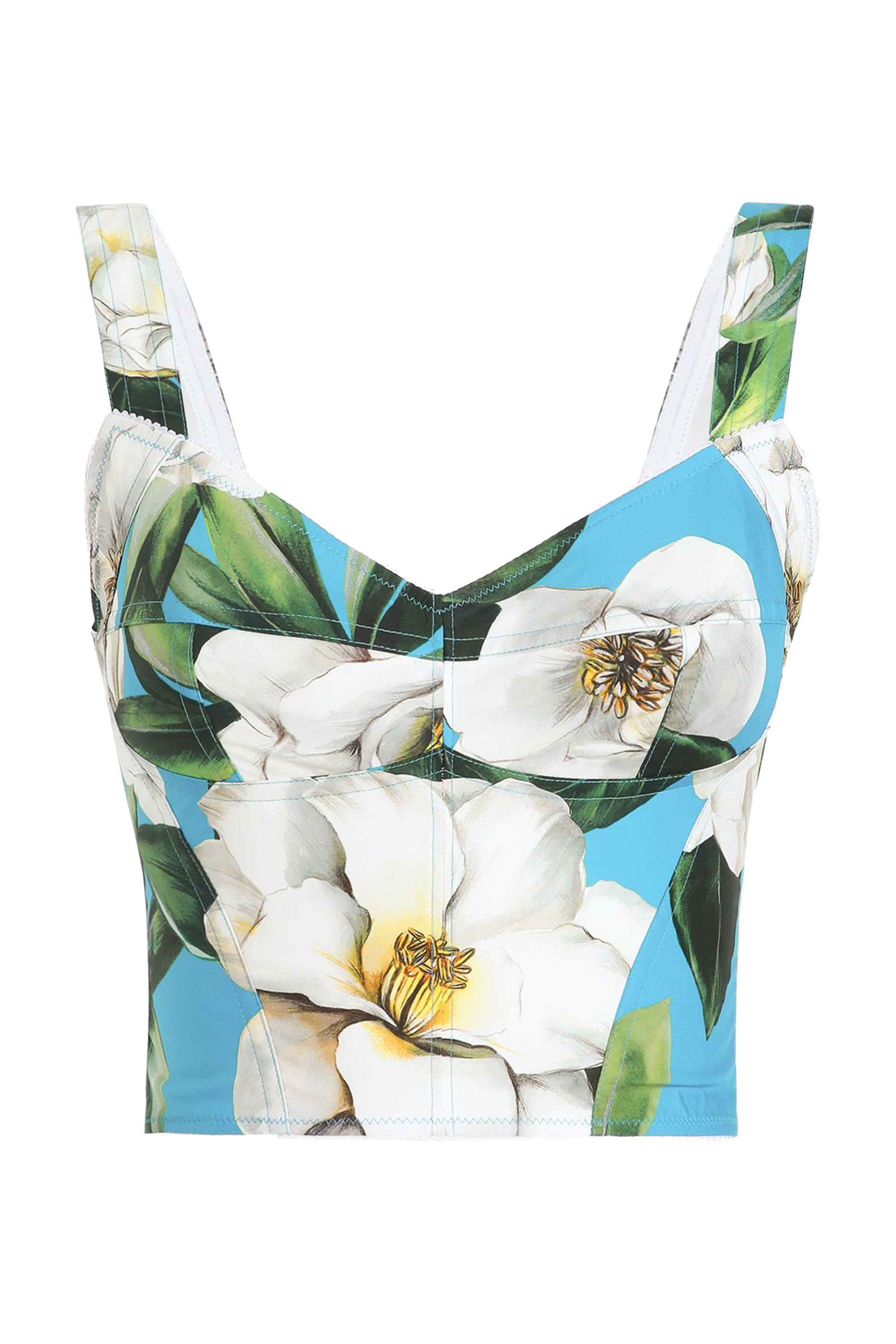 Gardenia Print Sleeveless Top