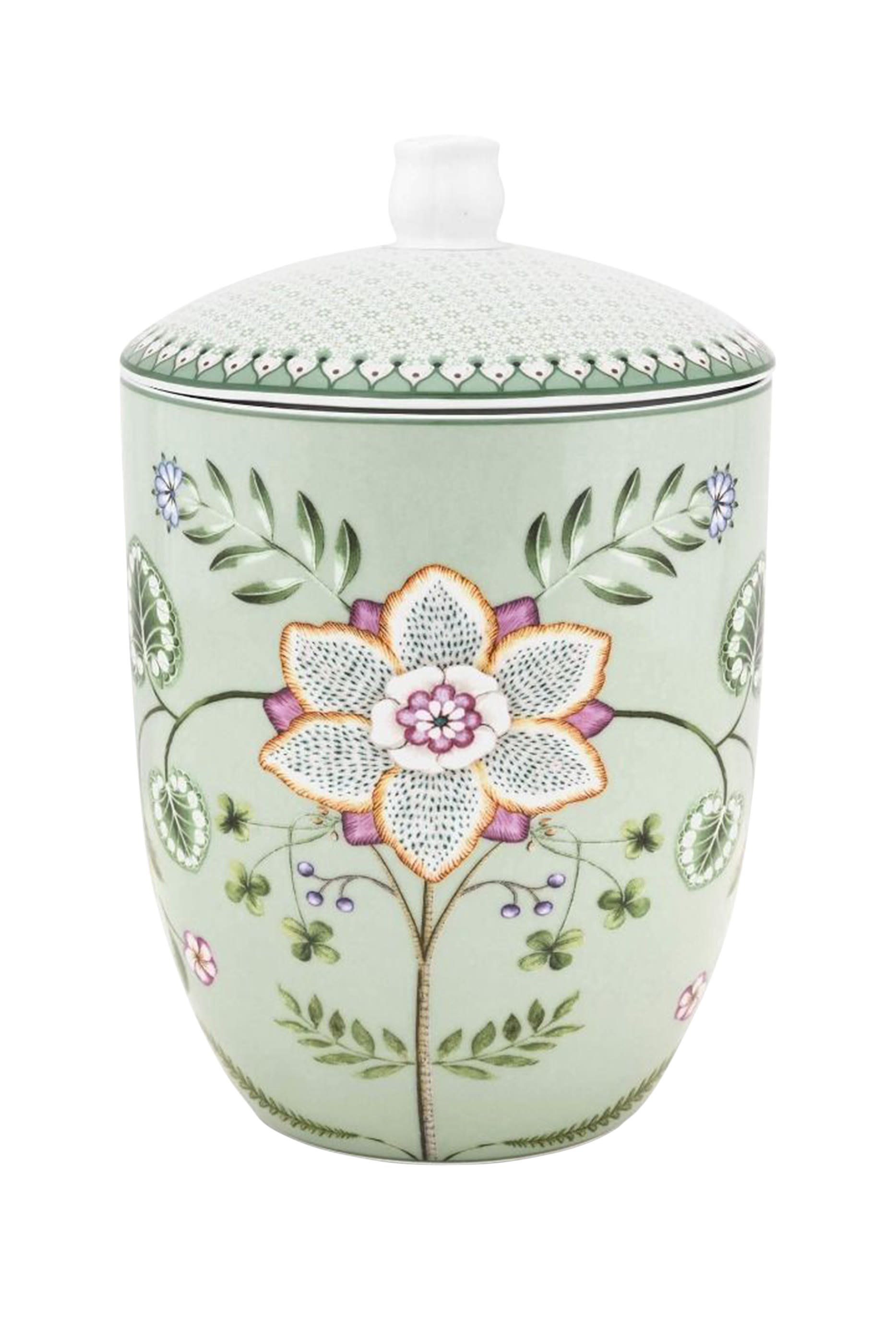 Lily & Lotus Storage Jar