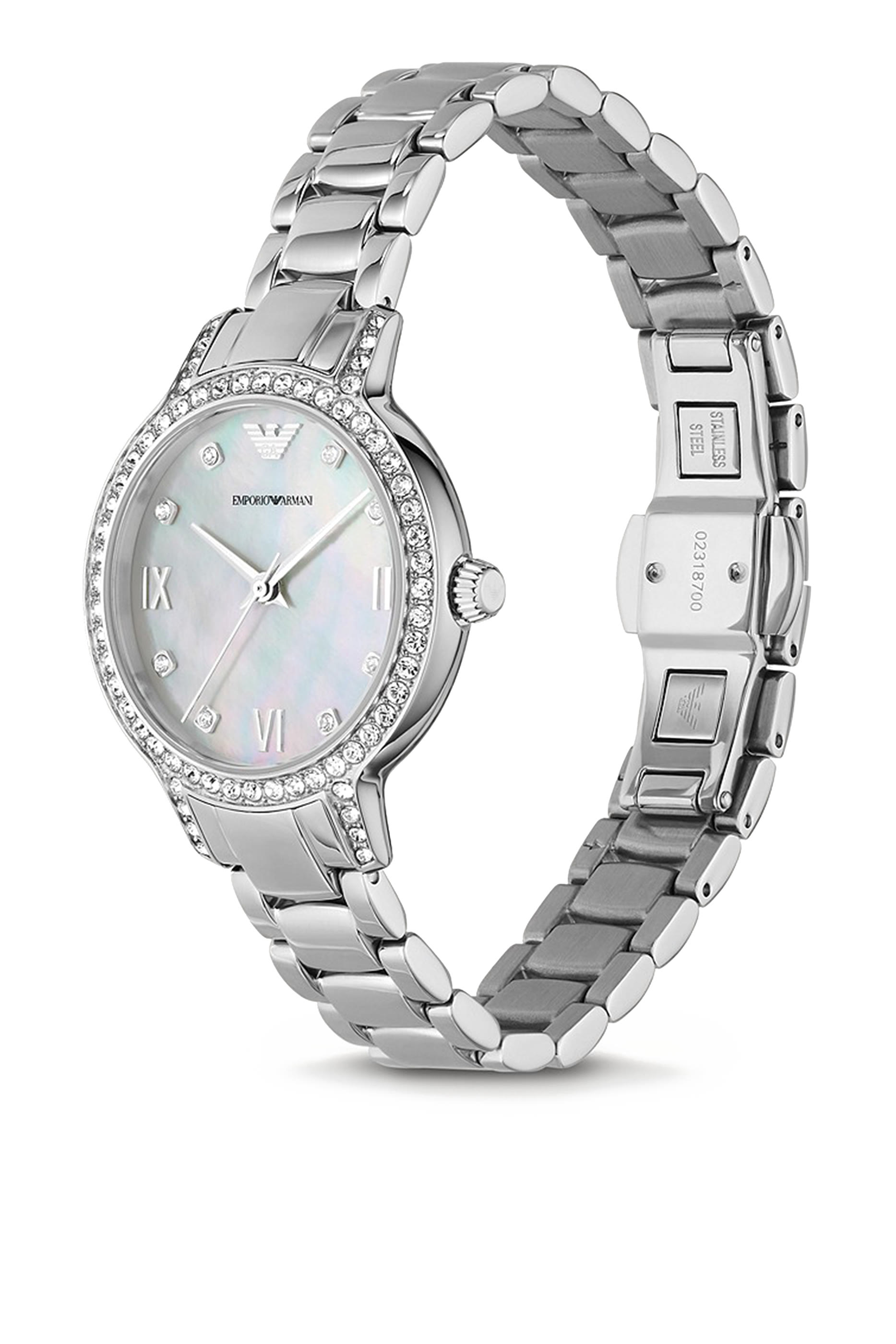Cleo Stone Set 32mm Stainless Steel Watch
