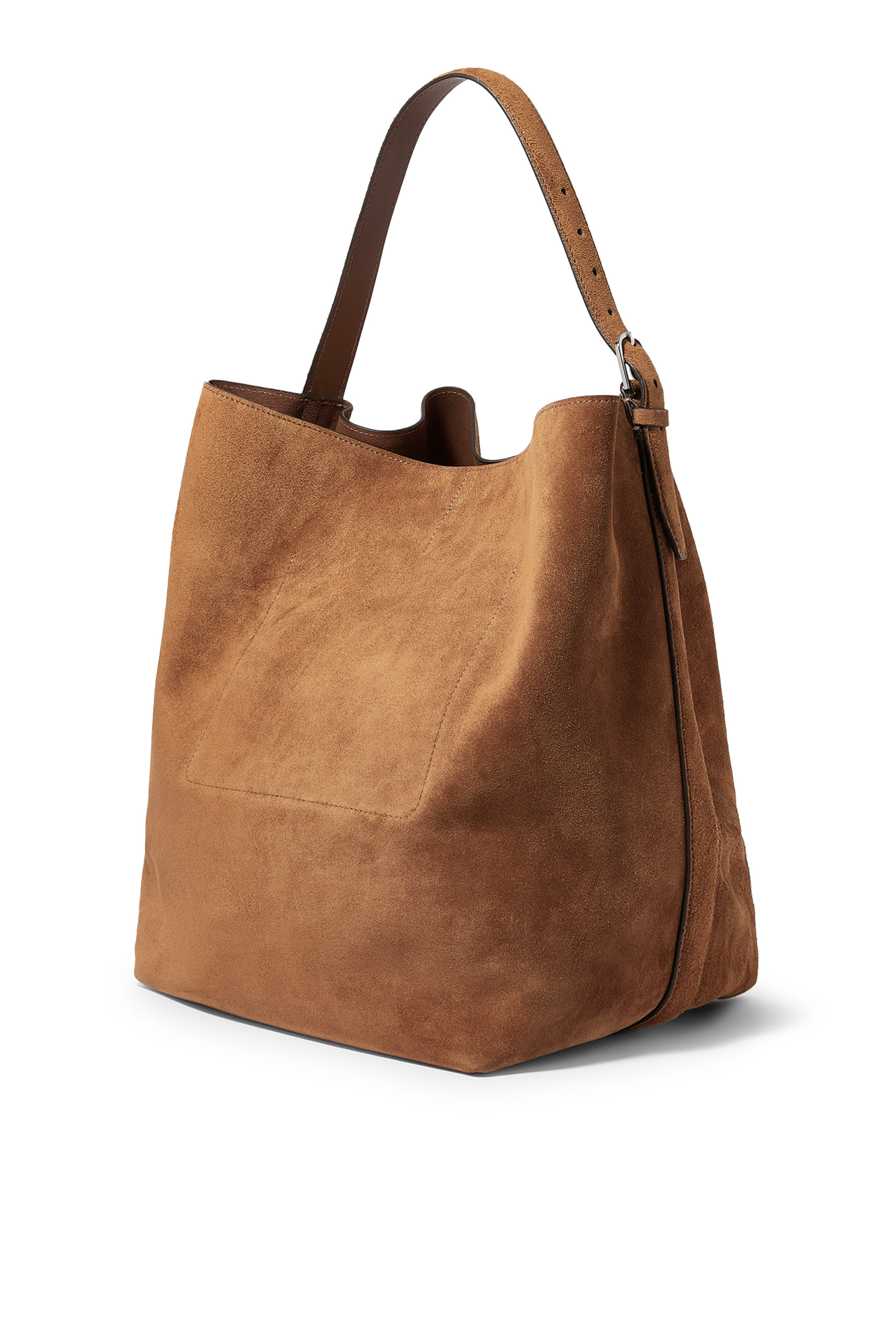 Belted Leather Tote Bag