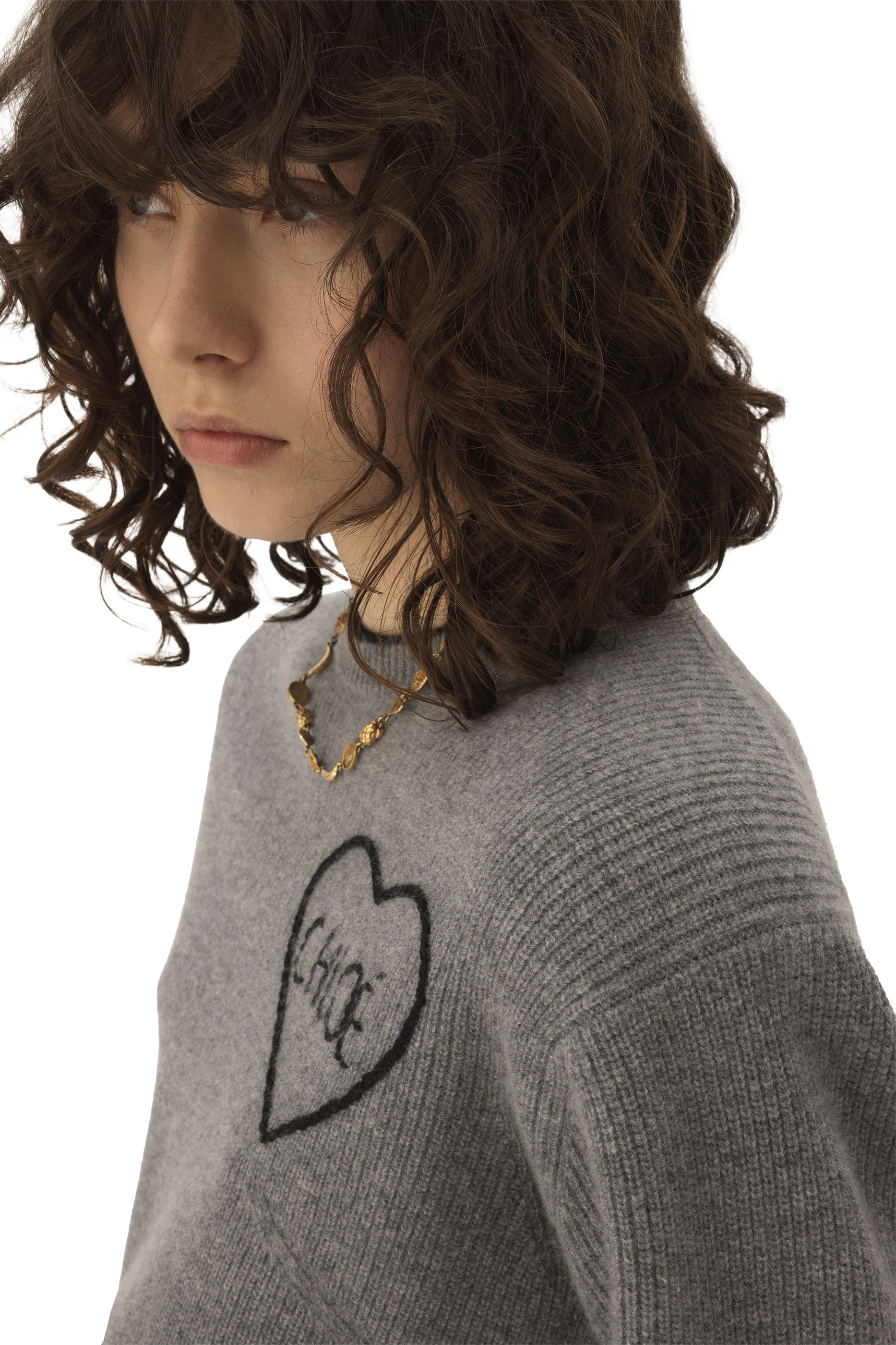 Cropped Fitted Logo Jumper