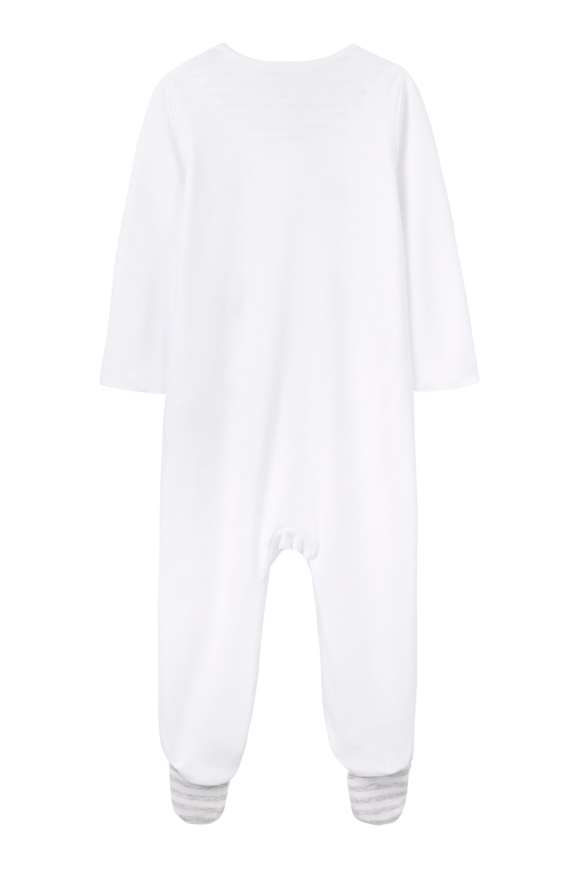 Kids Organic Cotton Party Animals Embroidered Sleepsuit