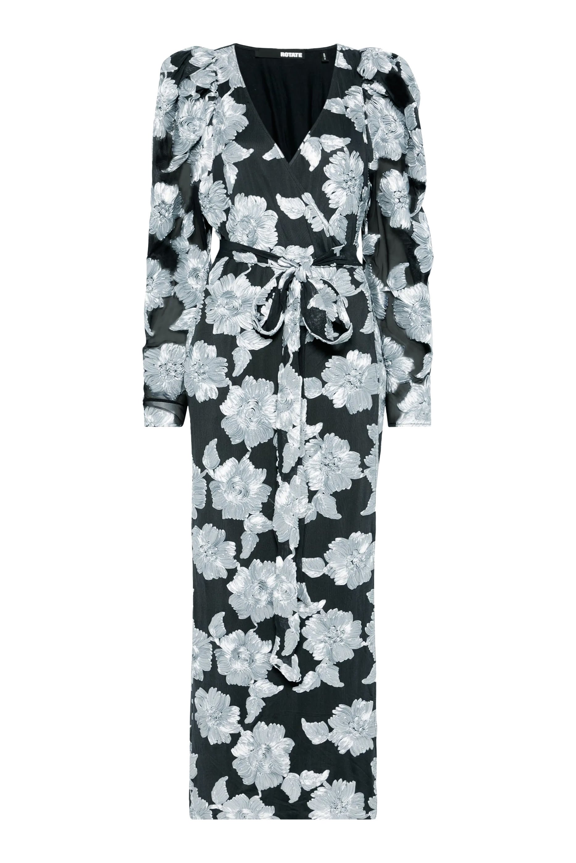 Floral Mesh Maxi Dress