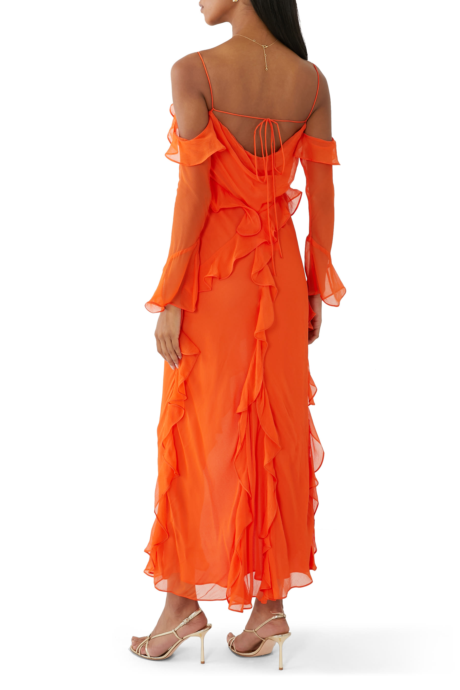 Layla Long Sleeve Ruffle Maxi Dress