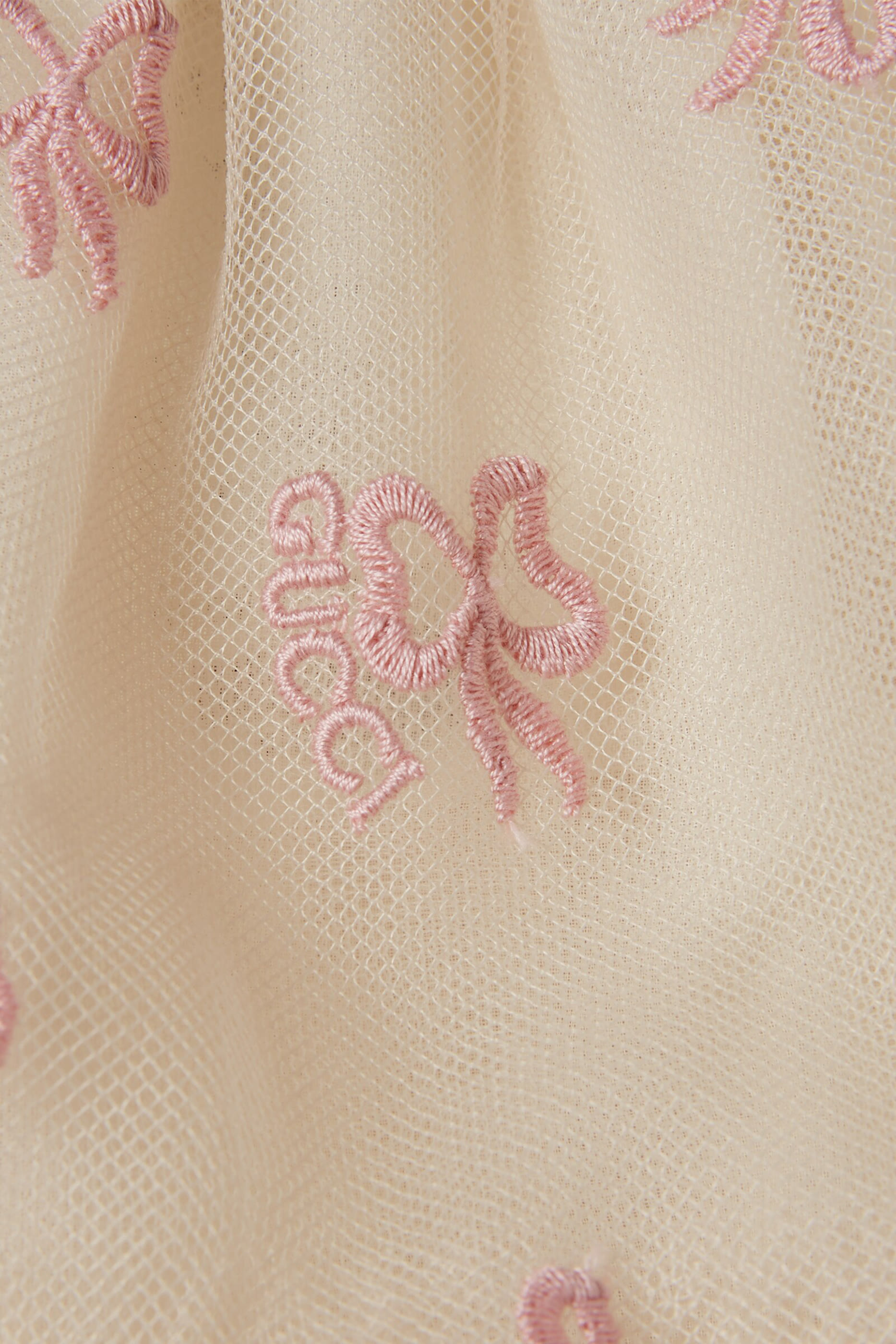 Kids Embroidered Tulle Skirt